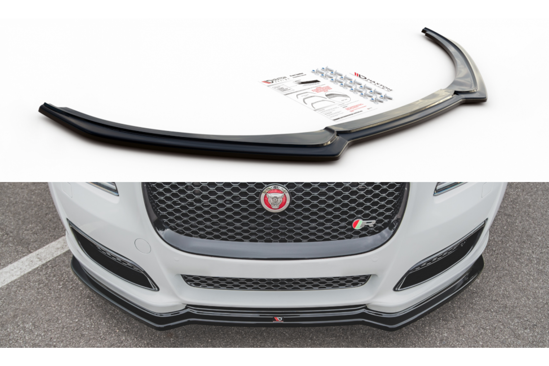 Maxtondesign Frontlippe für Jaguar XJ X351 Facelift schwarz hochglanz