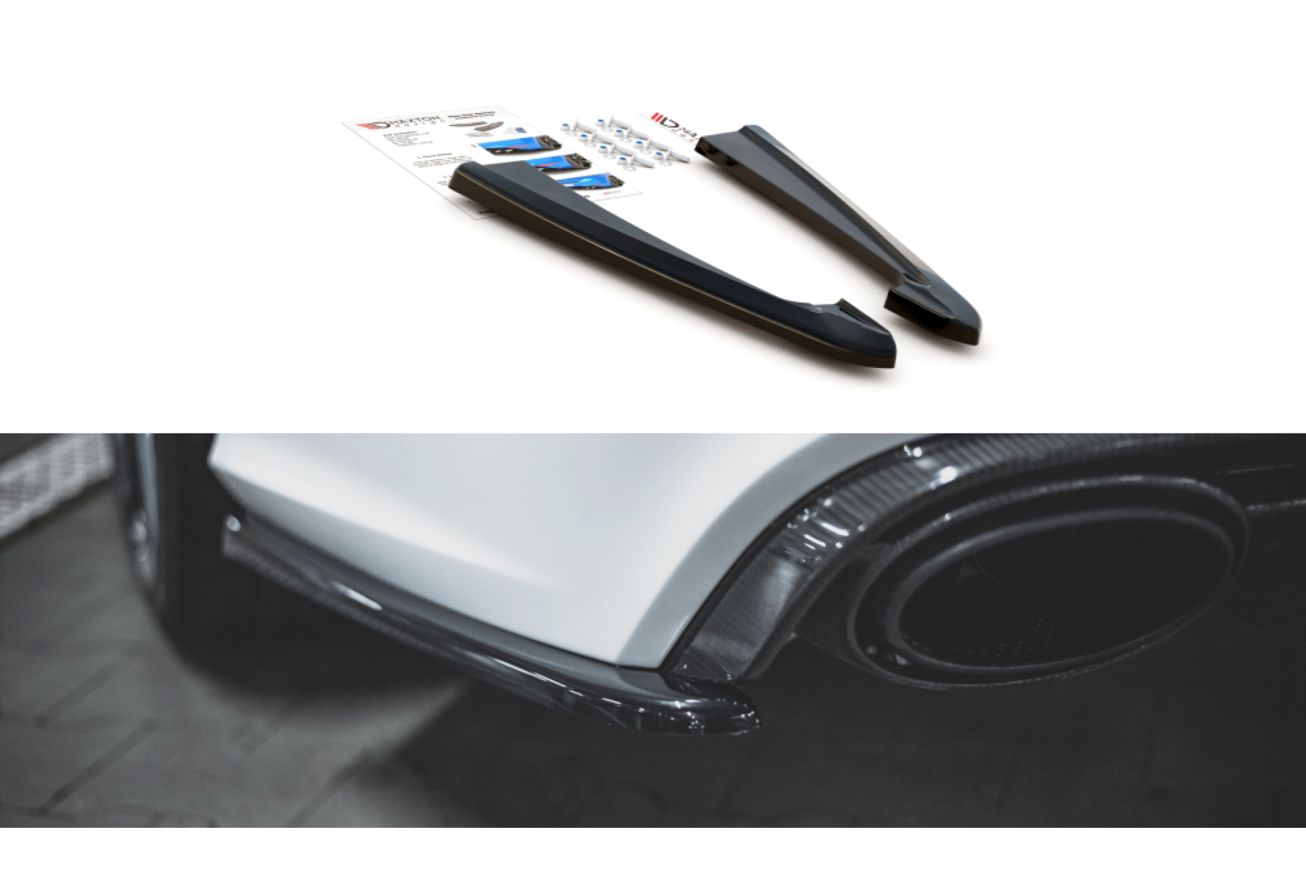 Maxtondesign Diffusor Erweiterung li/re für Audi RS6 C7 schwarz hochglanz