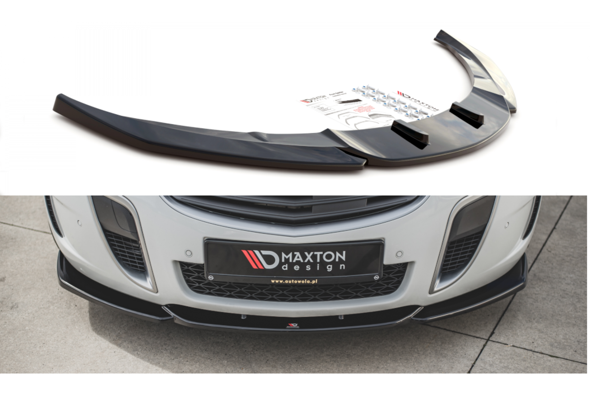 Maxtondesign Frontlippe für Opel Insignia MK1 OPC Facelift schwarz hochglanz