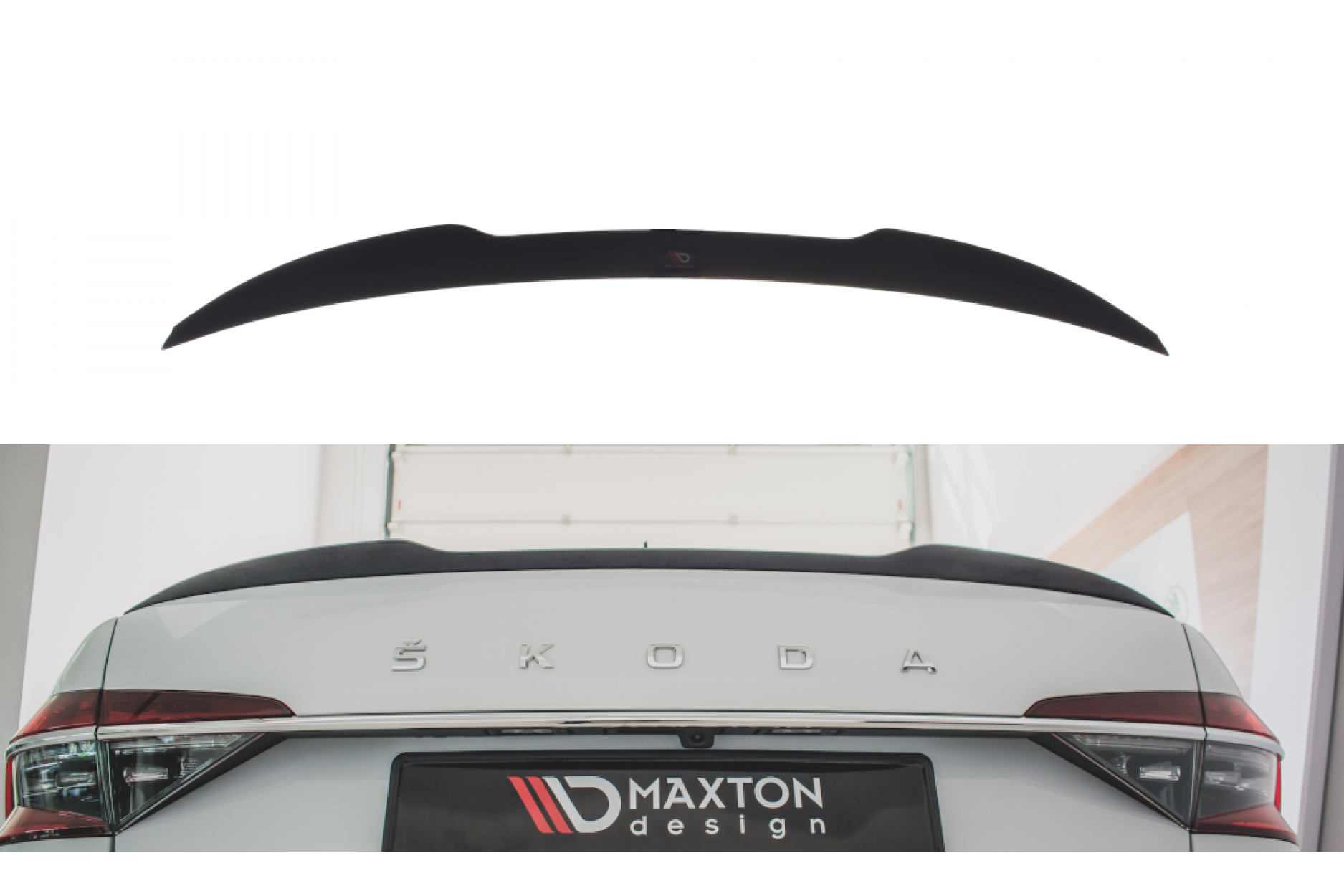 Maxtondesign Spoiler für Skoda Superb MK3 Schrägheck Vorfacelift und Facelift schwarz hochglanz