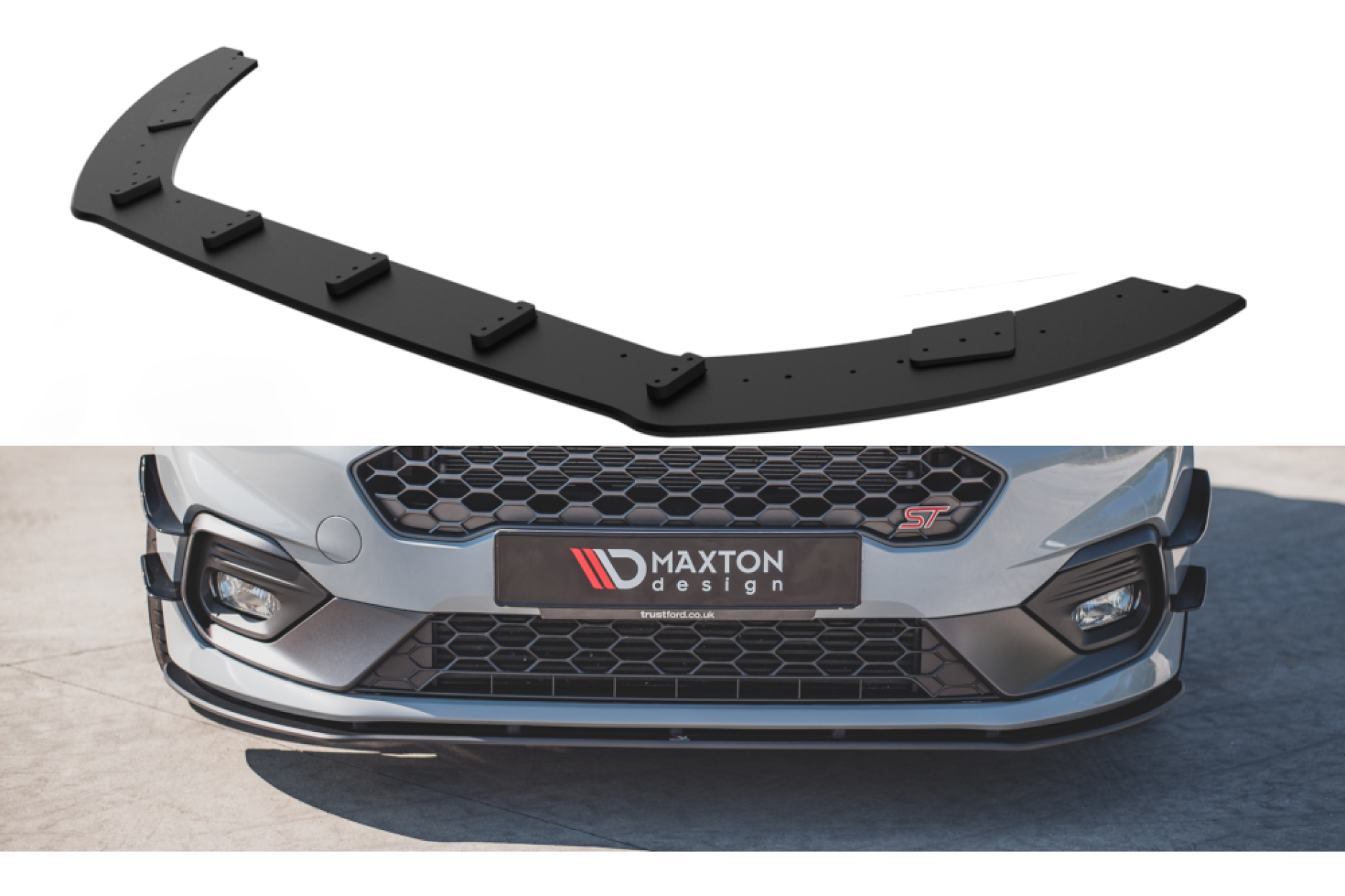 Maxtondesign Frontlippe für Ford Fiesta MK8 ST|ST-Line Racing schwarz