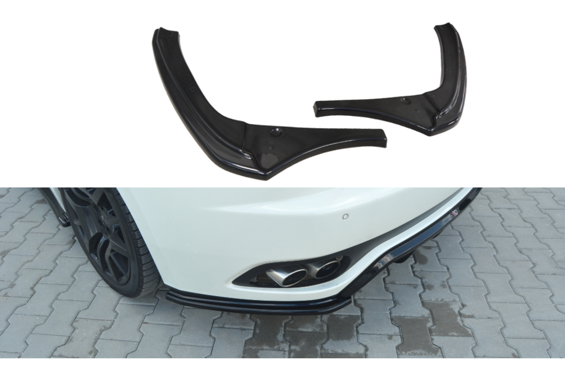 Maxtondesign Diffusor Erweiterung li/re für Maserati Granturismo schwarz hochglanz