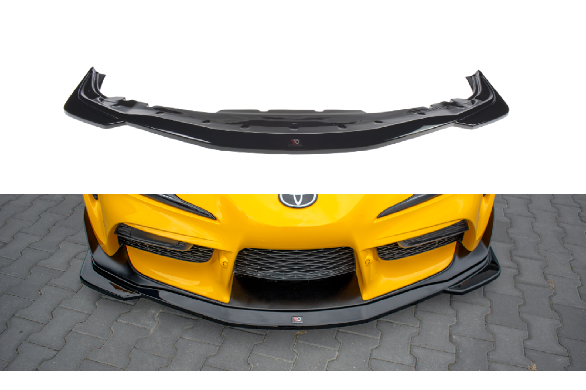 Maxtondesign Frontlippe V.1 für Toyota Supra MK5 schwarz hochglanz