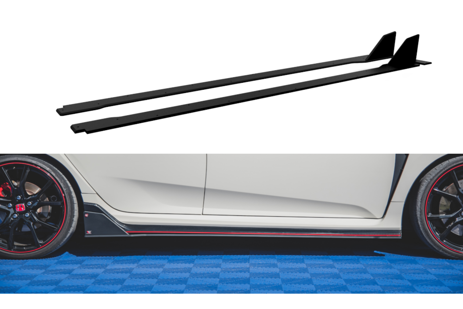 Maxtondesign Seitenschweller für Honda Civic FK8 Type-R Racing schwarz  plastik rau - buy online at CFD