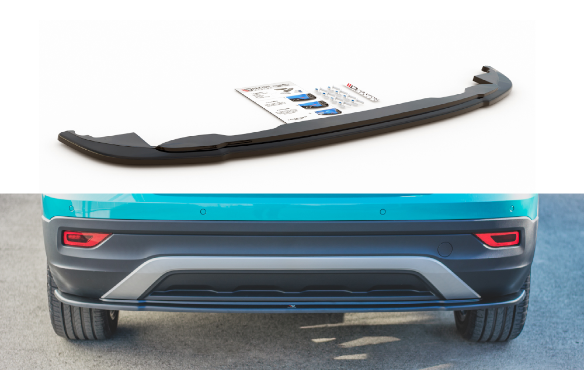 Maxtondesign Diffusor für Volkswagen T-Cross schwarz hochglanz