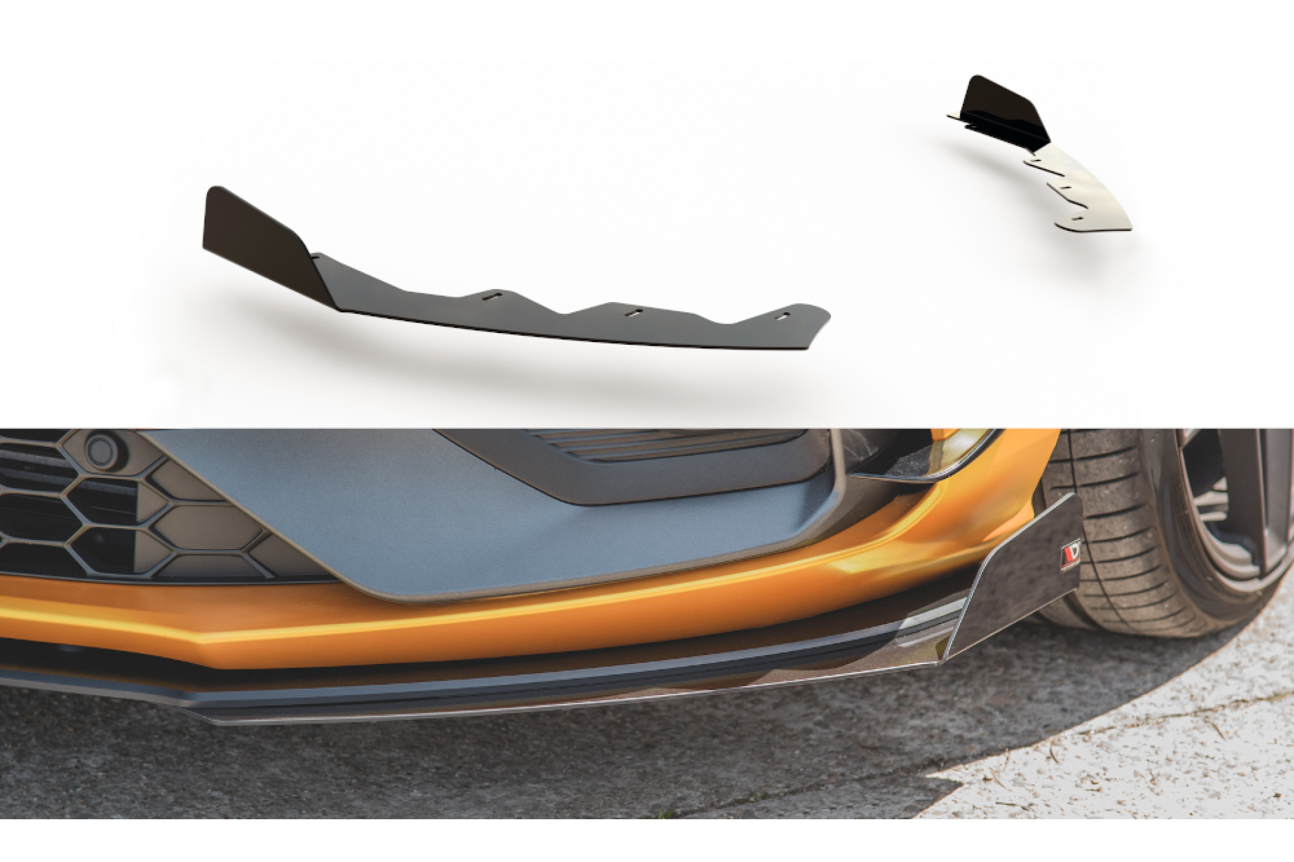 Maxtondesign Canards für Ford Focus MK4 ST|ST-Line Racing schwarz hochglanz