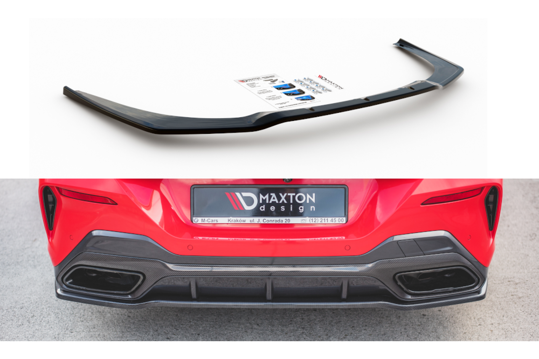 Maxtondesign Diffusor für BMW 8er G15 M850i schwarz hochglanz