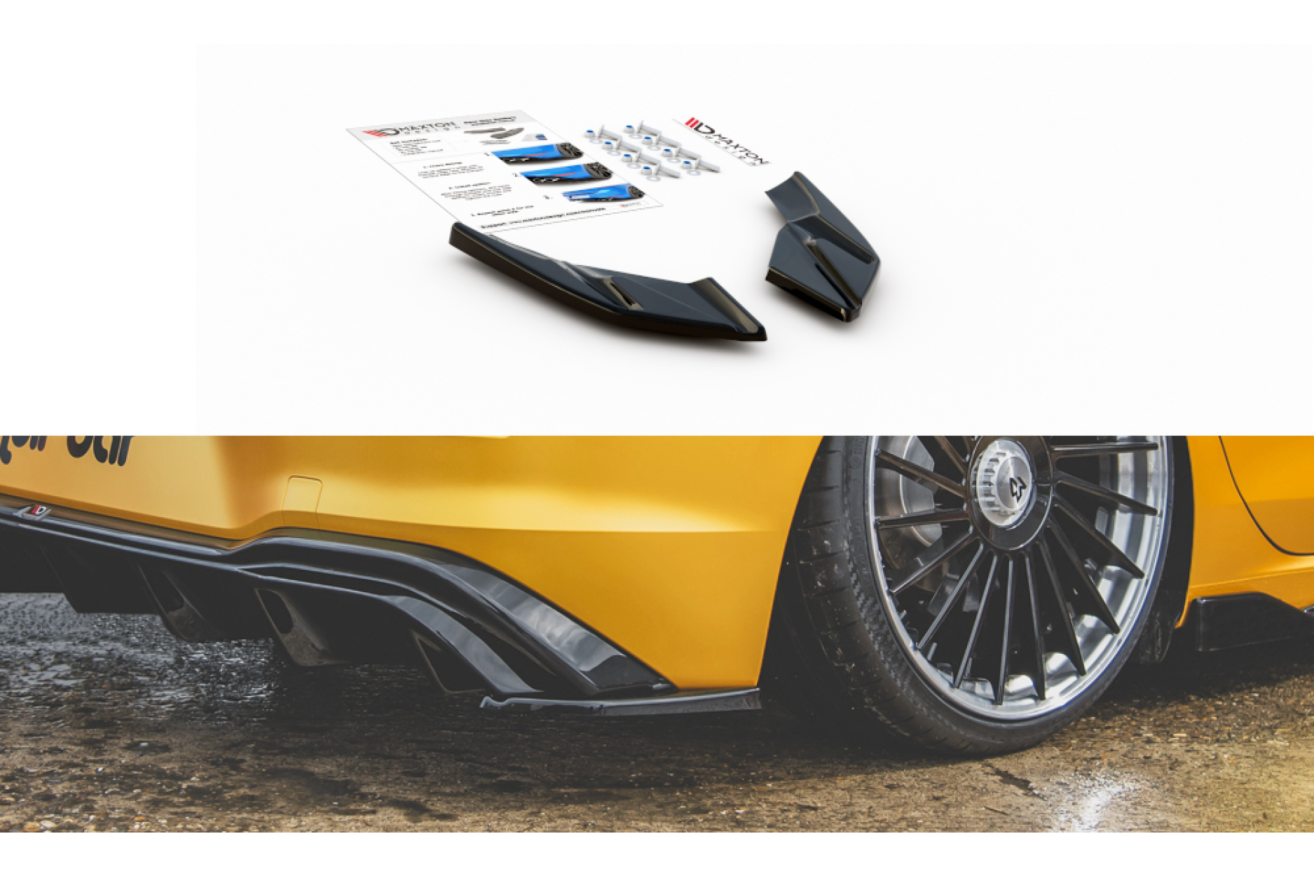 Maxtondesign Diffusor Erweiterung li/re für Volkswagen Golf MK8|Golf 8 schwarz hochglanz