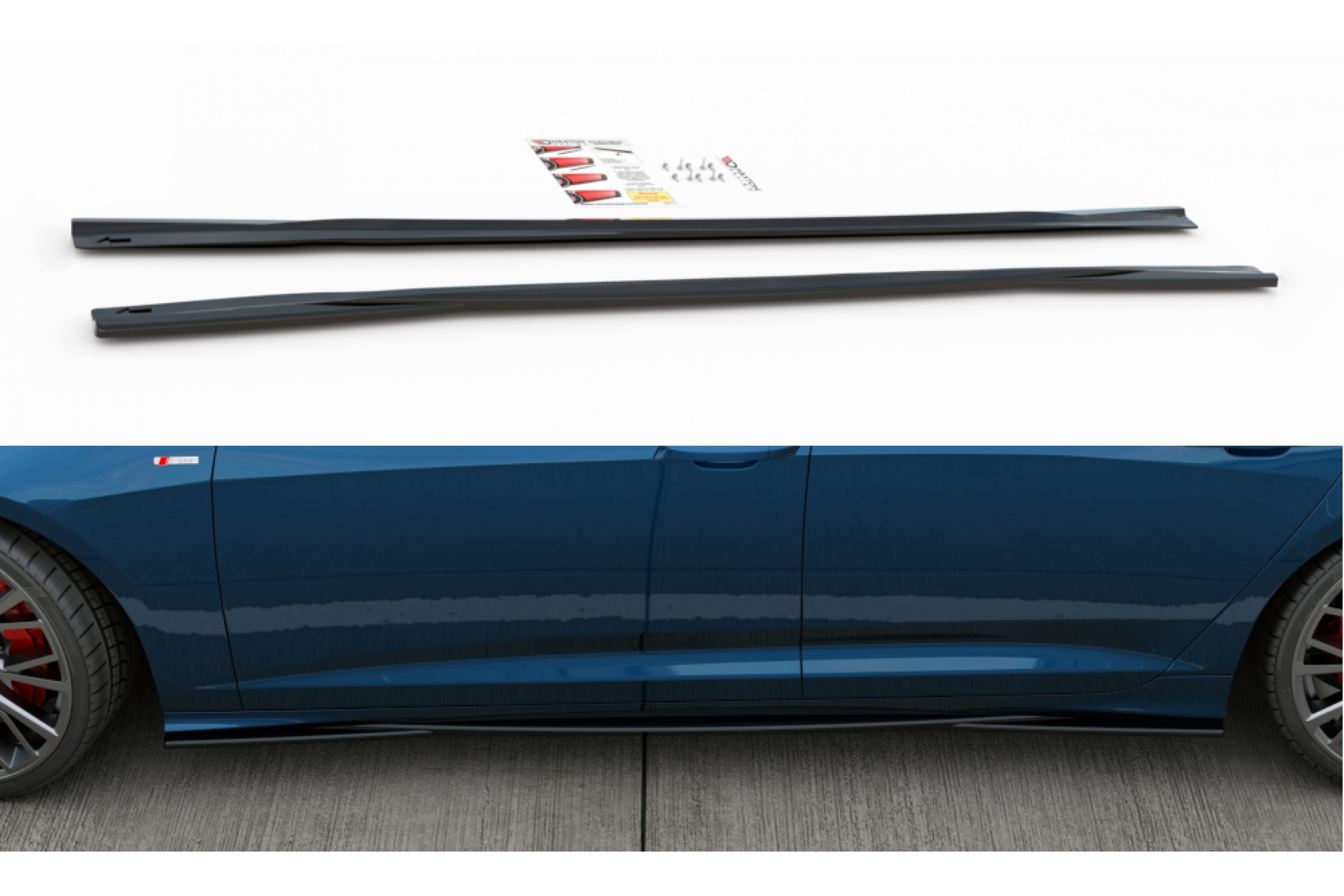 Maxtondesign Seitenschweller für Audi A6S6 C8 S-Line schwarz hochglanz -  buy online at CFD
