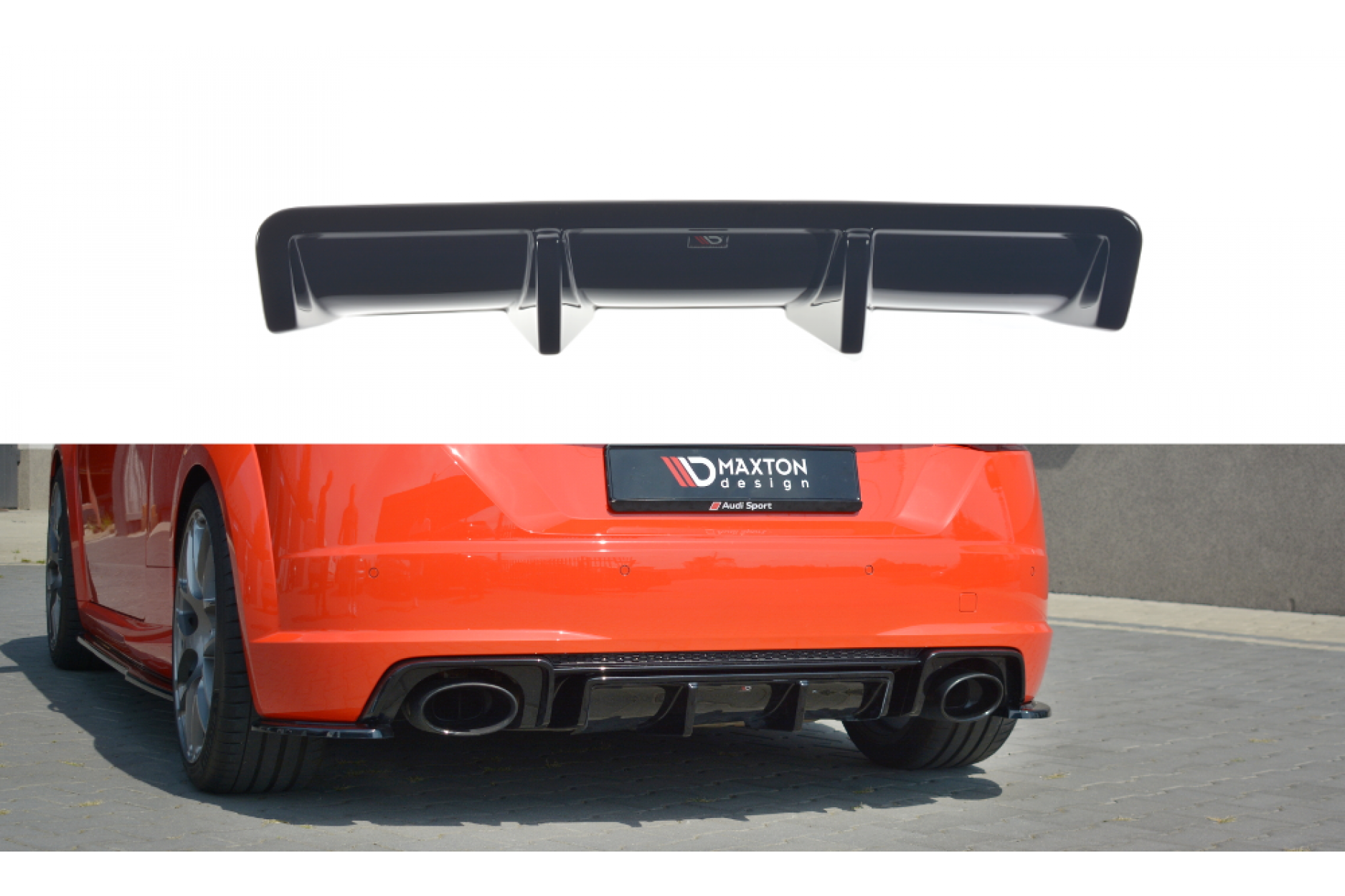 Maxtondesign Diffusor für Audi TTRS 8S schwarz hochglanz
