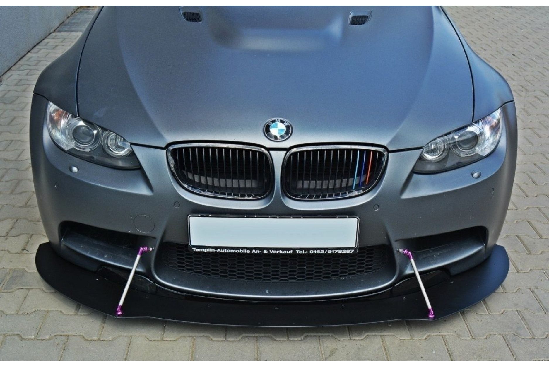 Maxtondesign Frontlippe für BMW 3er E92|E93 M3 Vorfacelift Racing schwarz plastik rau (3) 