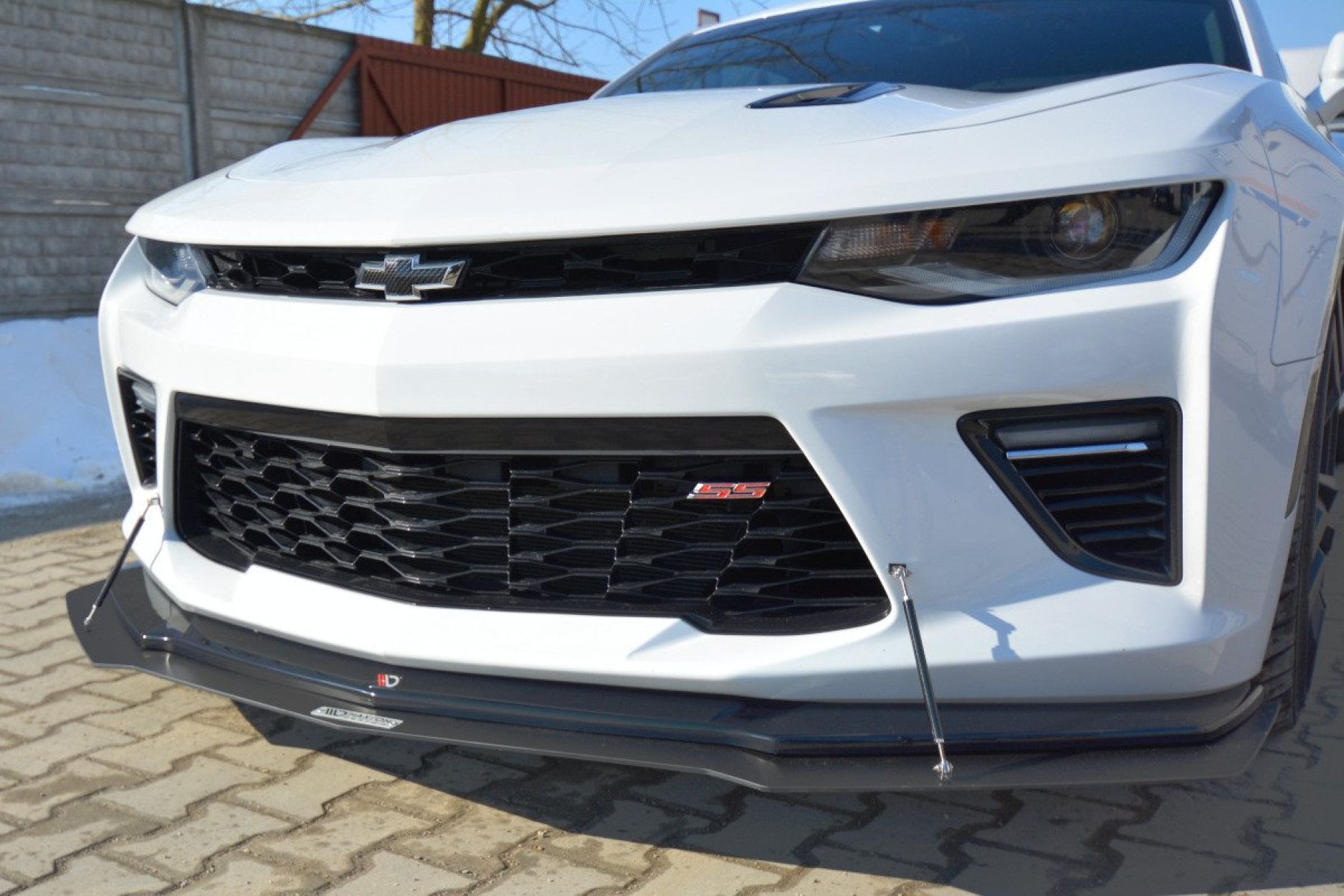 Maxtondesign Frontlippe für Chevrolet Camaro MK6 Coupe Racing schwarz hochglanz