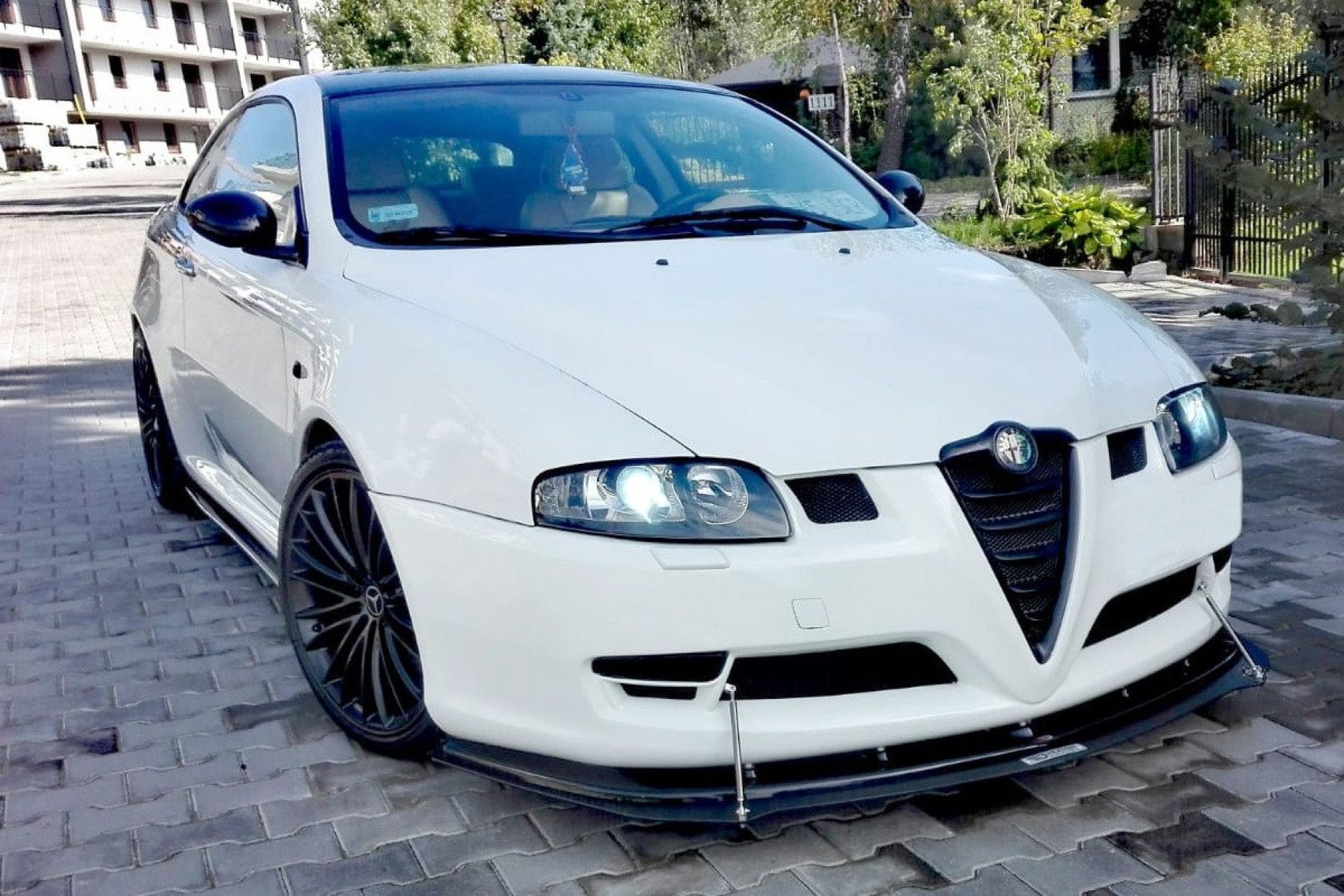 Maxtondesign Frontlippe für Alfa Romeo GT Racing schwarz plastik rau