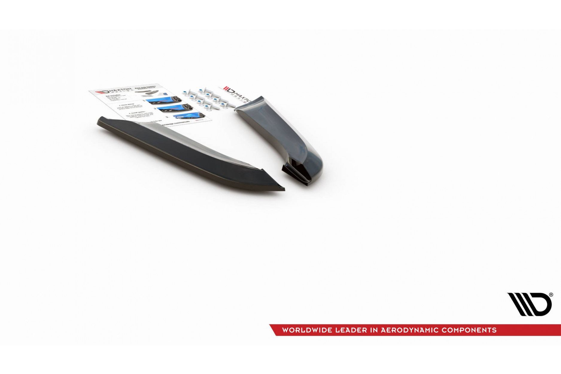 Maxtondesign Diffusor Erweiterung li/re für Audi RS4 B7 Limousine schwarz hochglanz (8) 