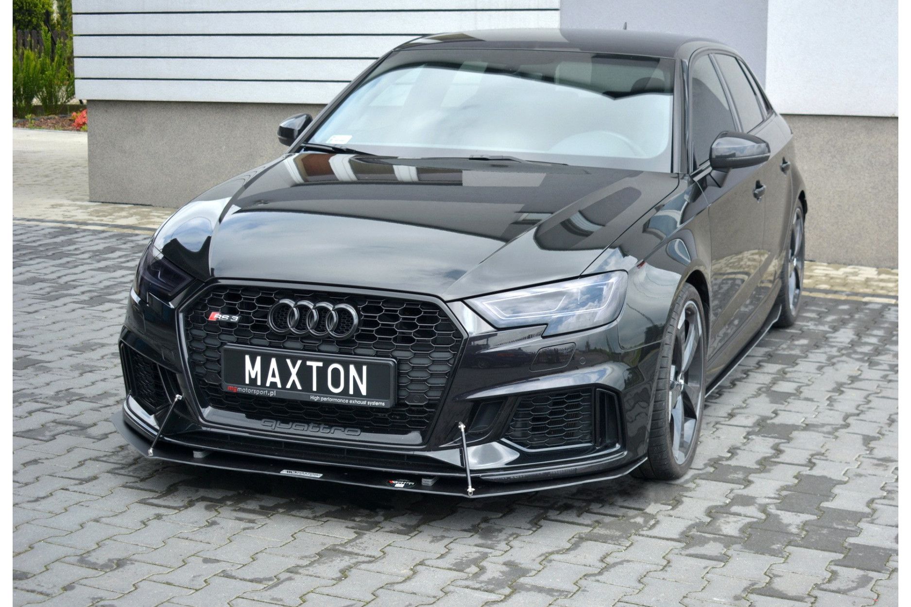 Maxtondesign Frontlippe V.1 für Audi RS3 8V.2 Facelift Racing schwarz (4) 