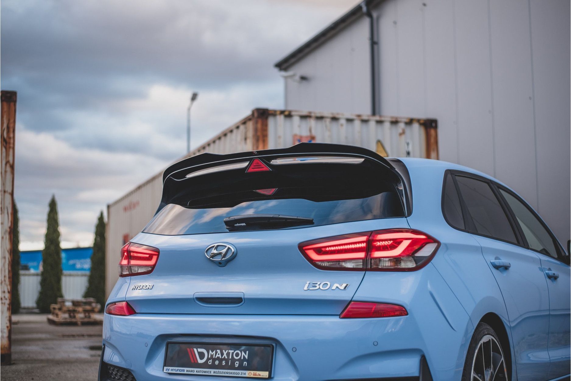 Maxtondesign Spoiler V.2 für Hyundai I30N MK3 Schrägheck schwarz hochglanz (2) 