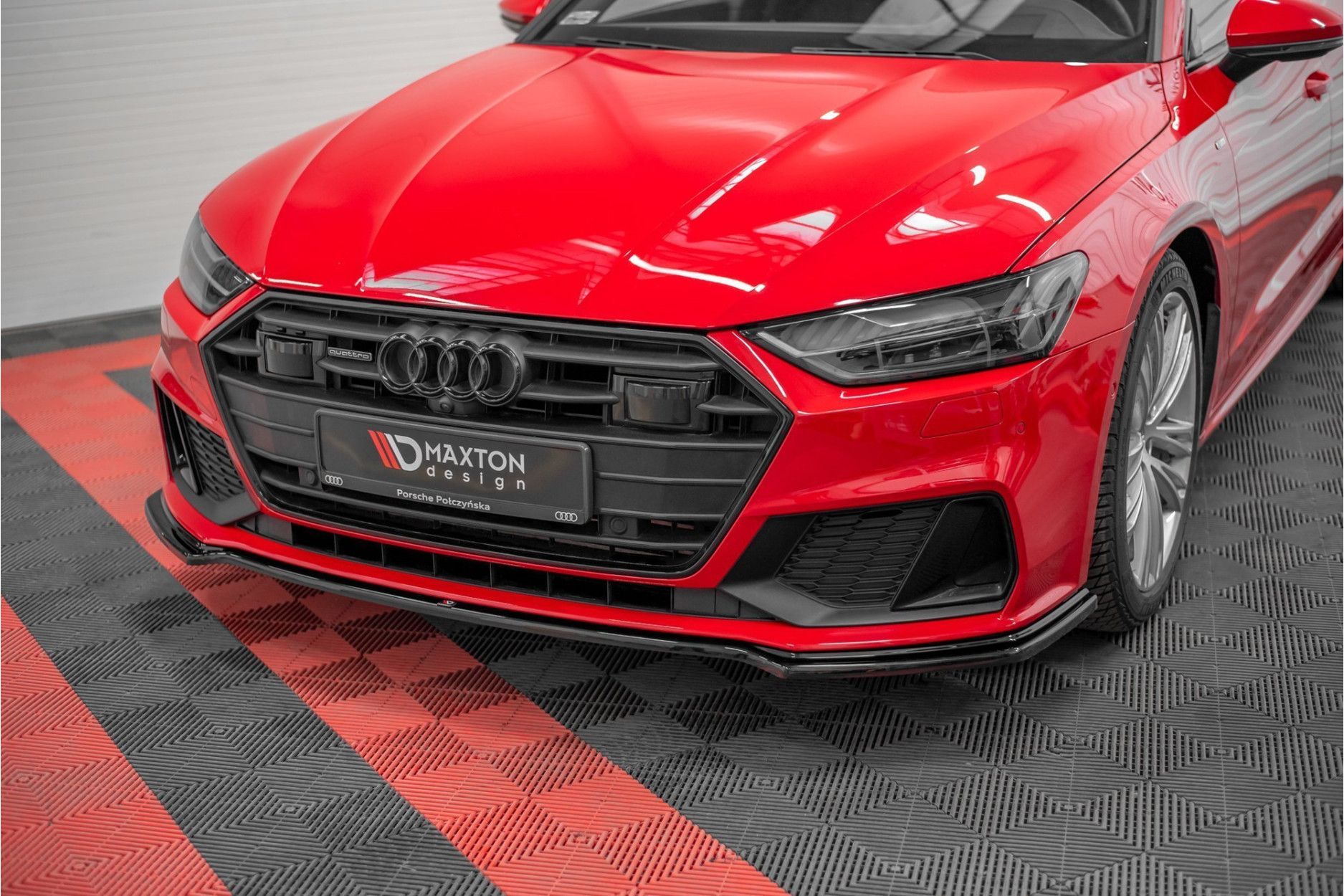 Maxtondesign Frontlippe V.1 für Audi A7 C8 S-Line schwarz hochglanz (3) 