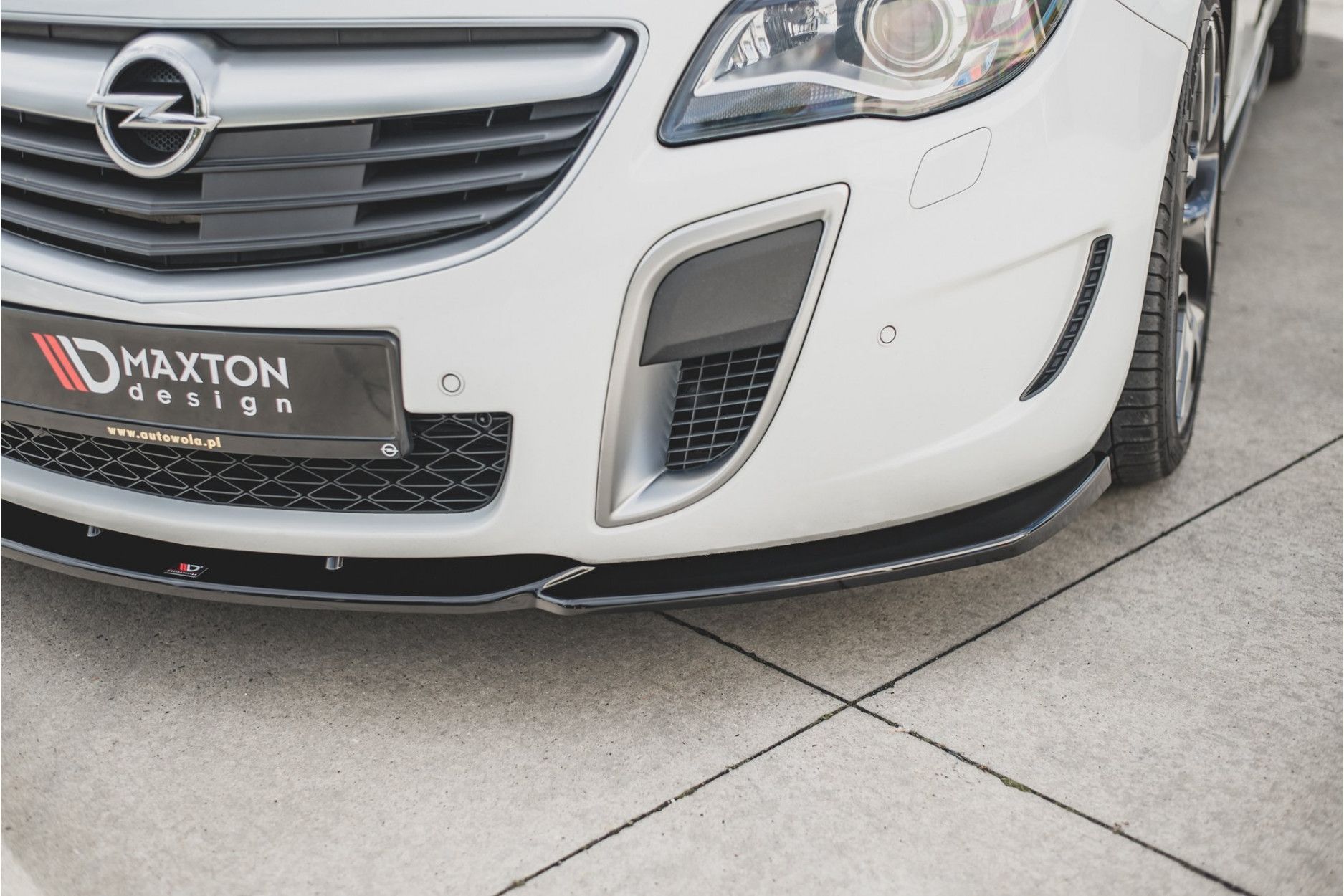 Maxtondesign Frontlippe für Opel Insignia MK1 OPC Facelift schwarz hochglanz (2) 