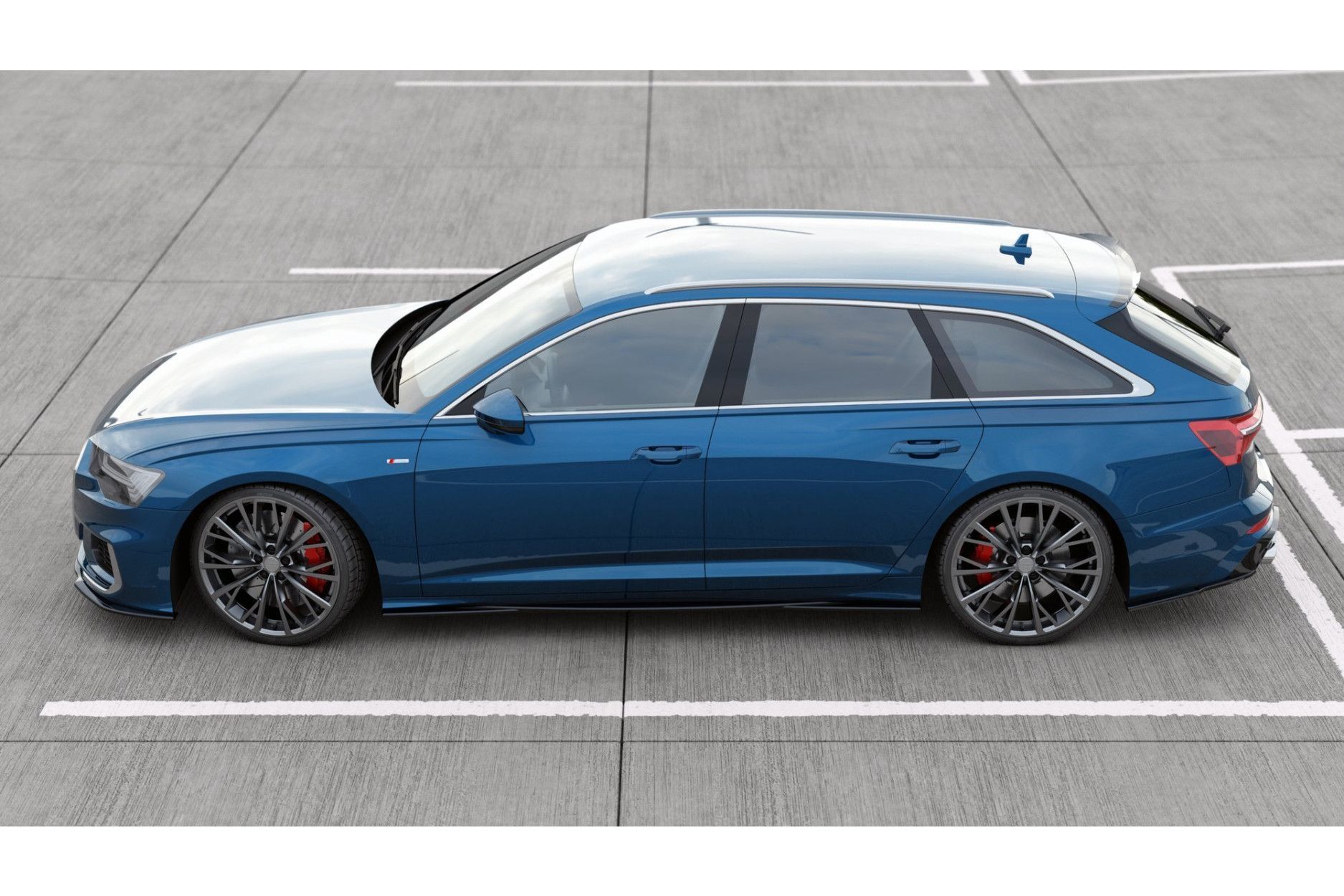 Maxtondesign Seitenschweller für Audi A6|S6 C8 S-Line schwarz hochglanz (2) 