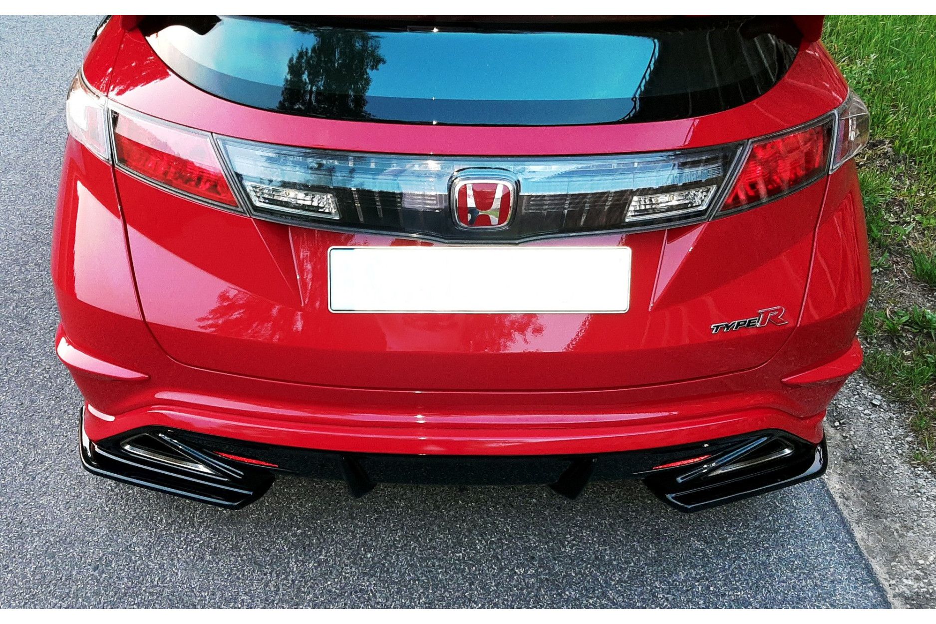 Maxtondesign Diffusor Erweiterung li/re für Honda Civic FK8 Type-R schwarz hochglanz