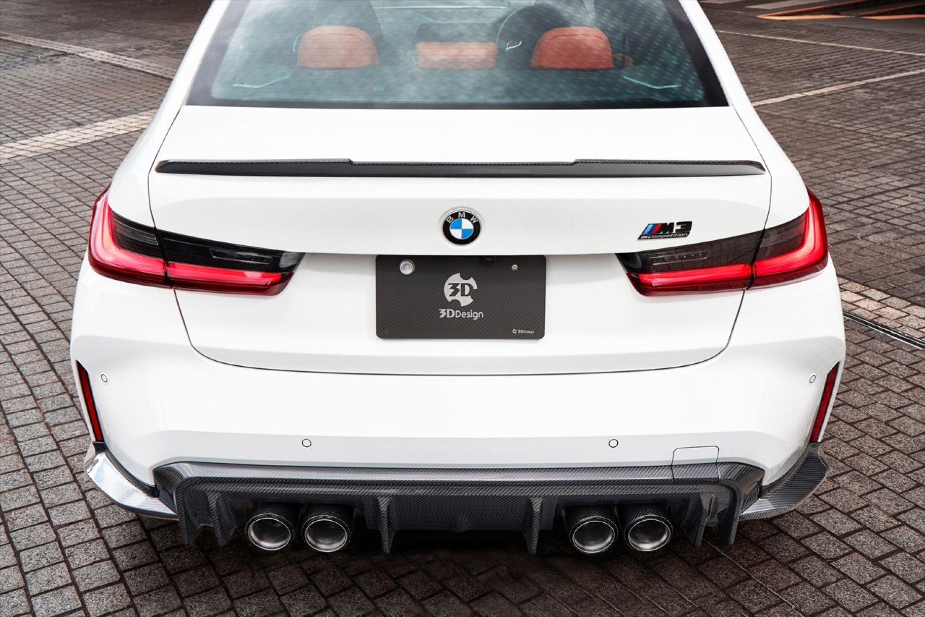 3DDesign carbon diffuser fitting for BMW 3 series G80 M3 complete set (2) 