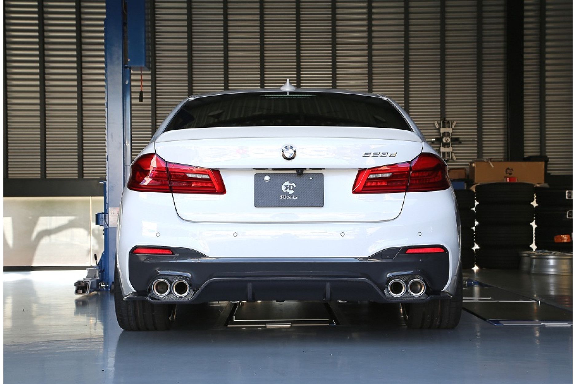 3DDesign diffuser fitting for BMW 5er G31 Carbon M-Sport only Pre-LCI (4) 