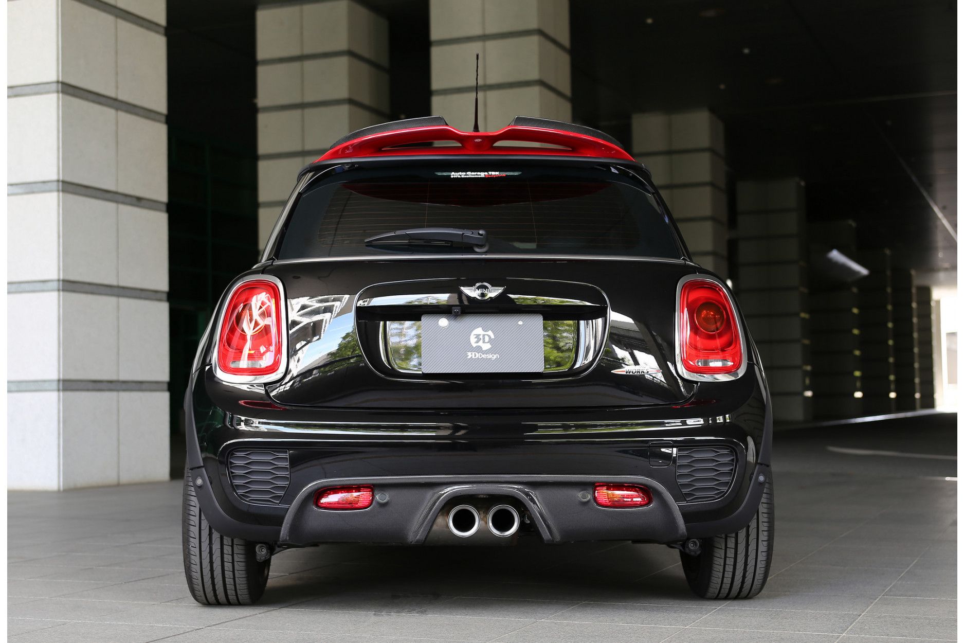 3Ddesign carbon diffuser for Mini Cooper JCW F55 F56 without PDC (2) 