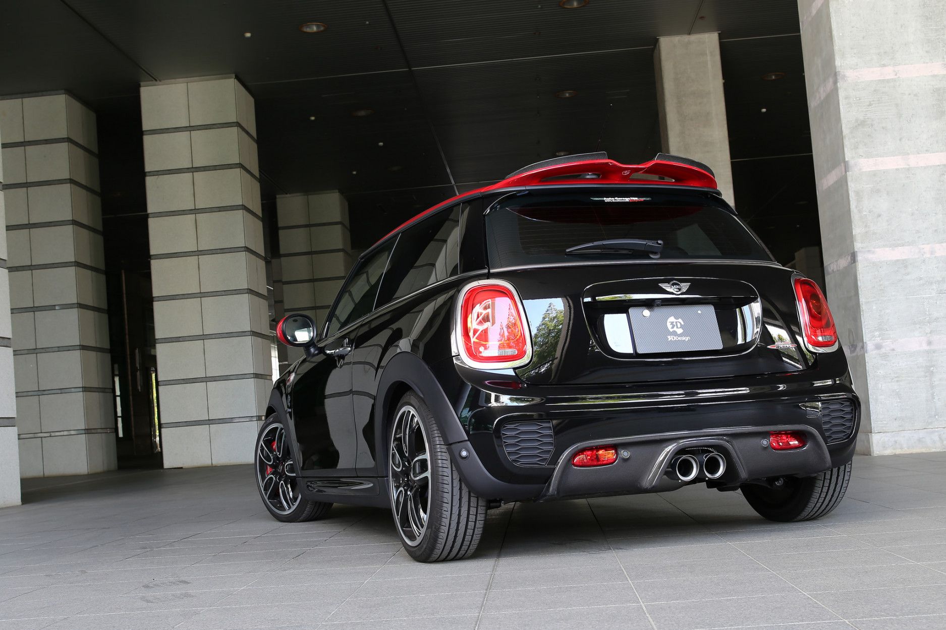 3Ddesign carbon diffuser for Mini Cooper JCW F55 F56 without PDC (3) 
