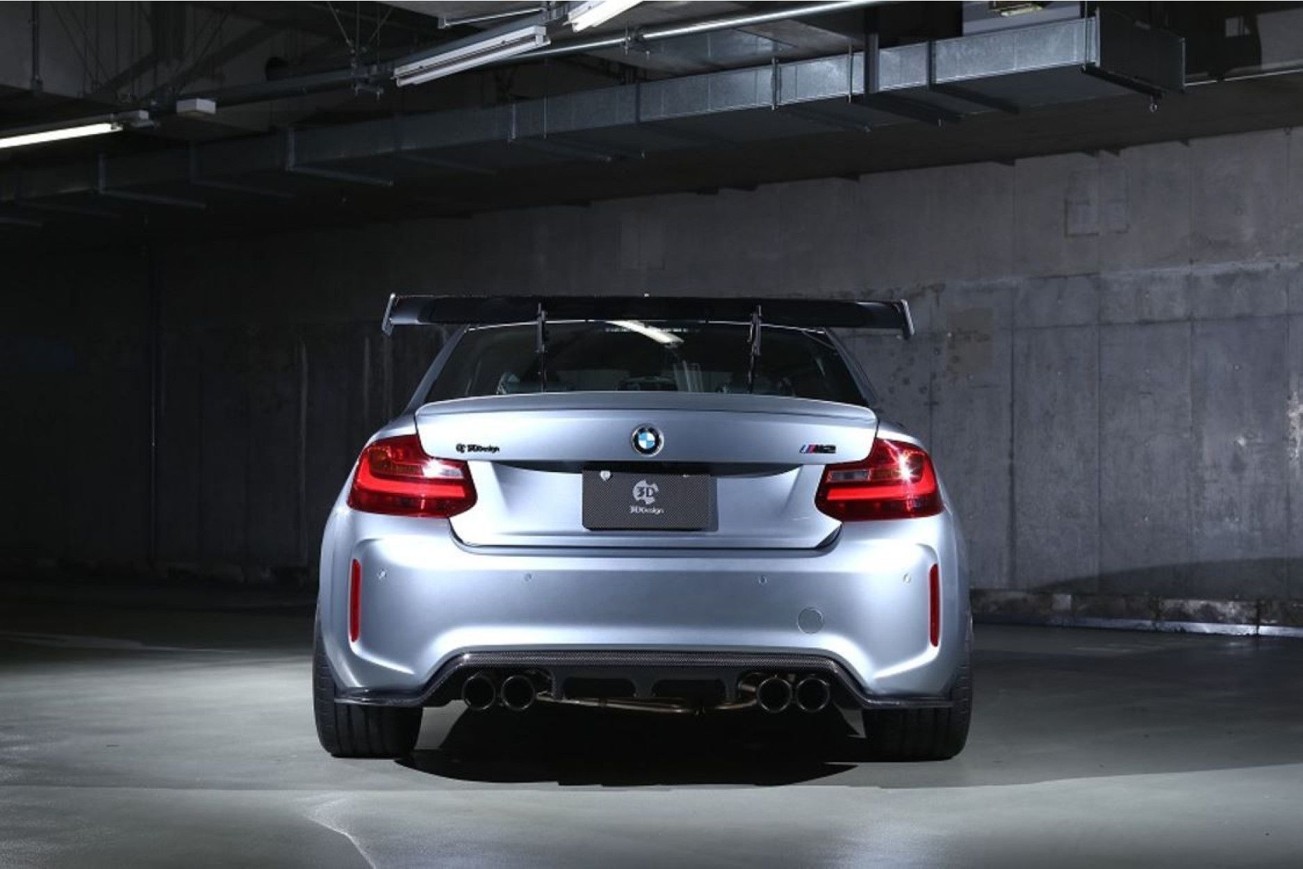 3DDesign carbon diffuser fitting for BMW F87 M2 - Type 2