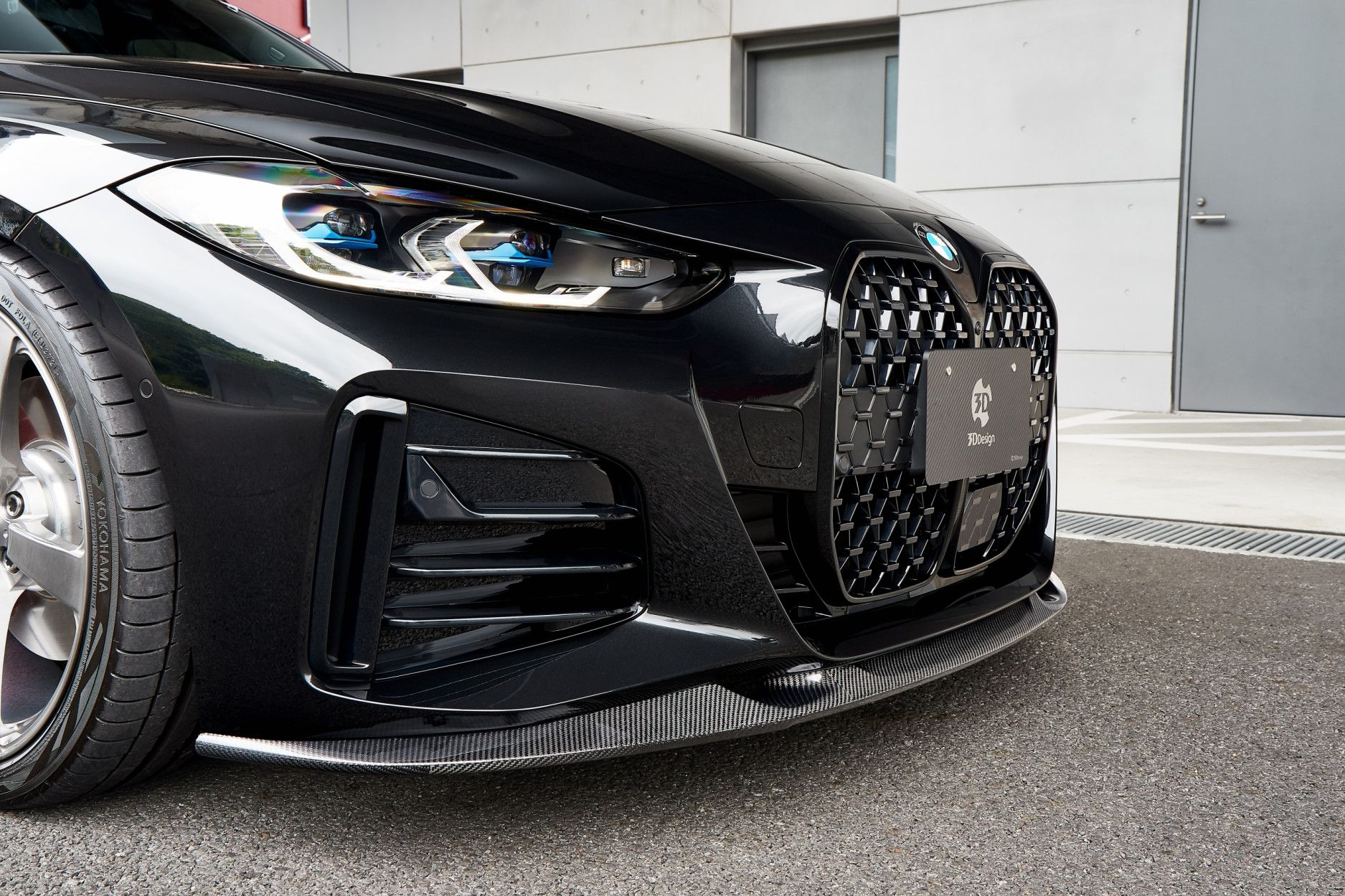 3DDesign Carbon Front Lip Spoiler fitting for BMW 4-Series G26 M-Sport (3) 