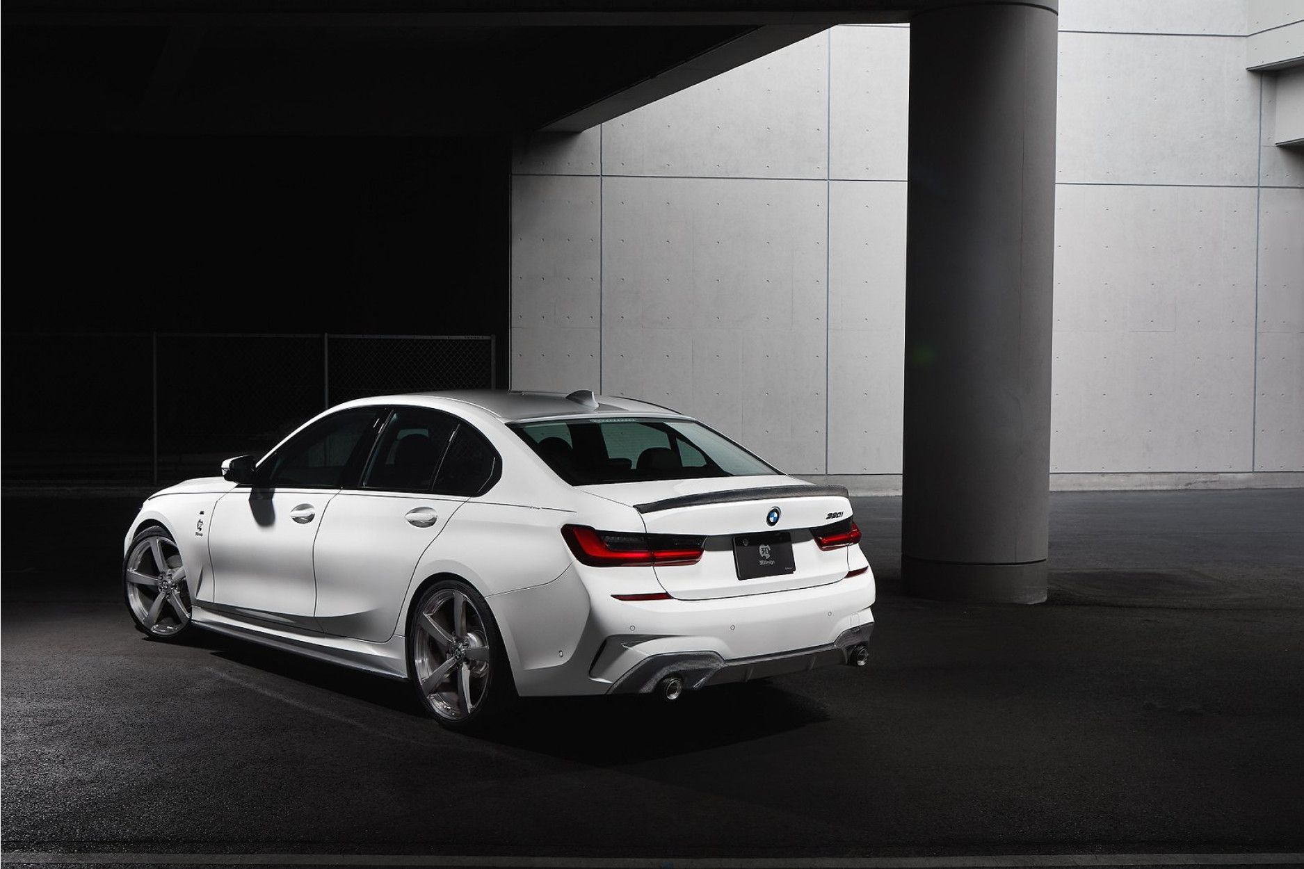 3DDesign Carbon spoiler fitting for BMW G20 M340i and M-Sport (2) 