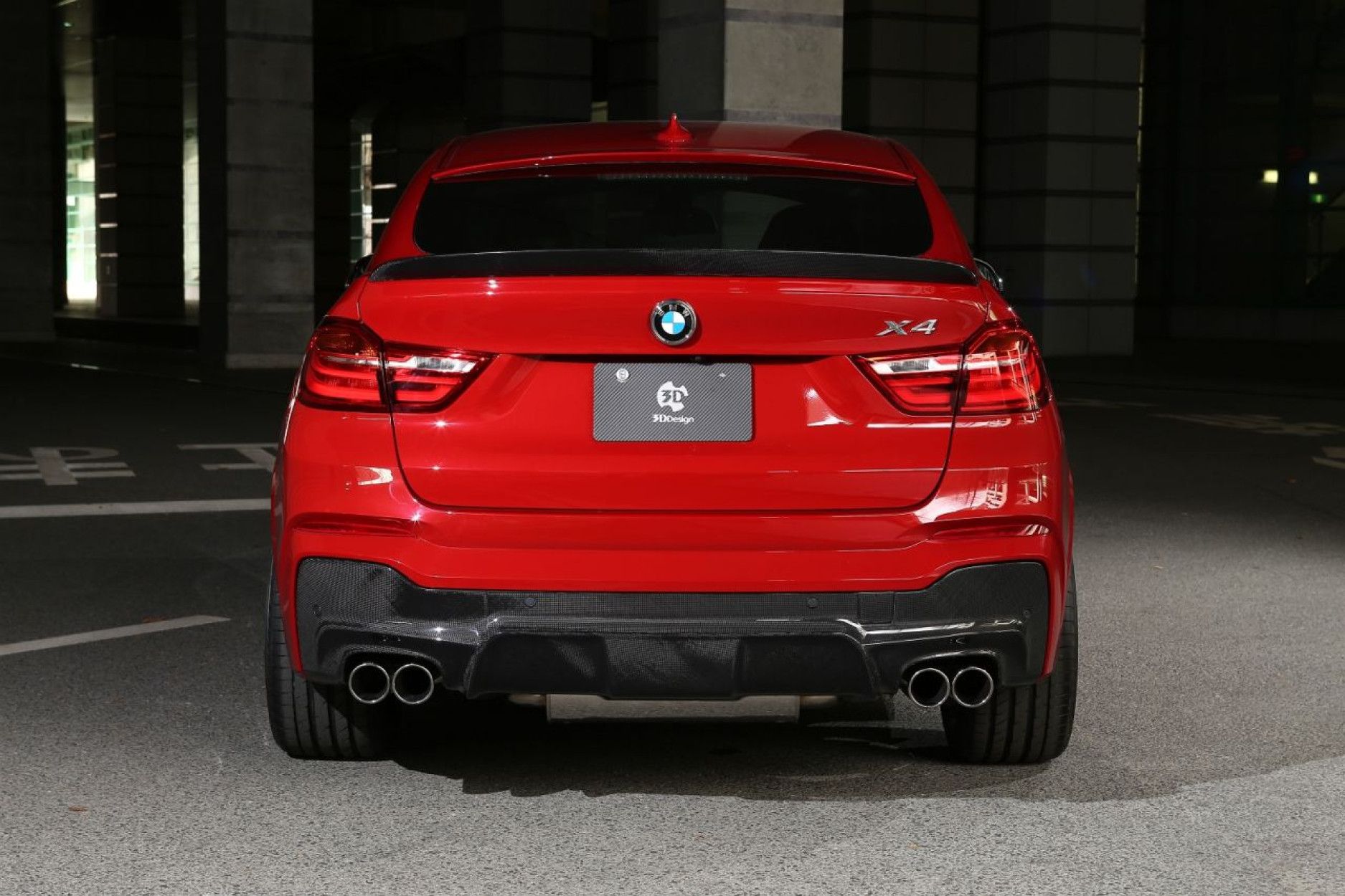 3Ddesign carbon rear spoiler fitting for BMW X4 F26 (4) 