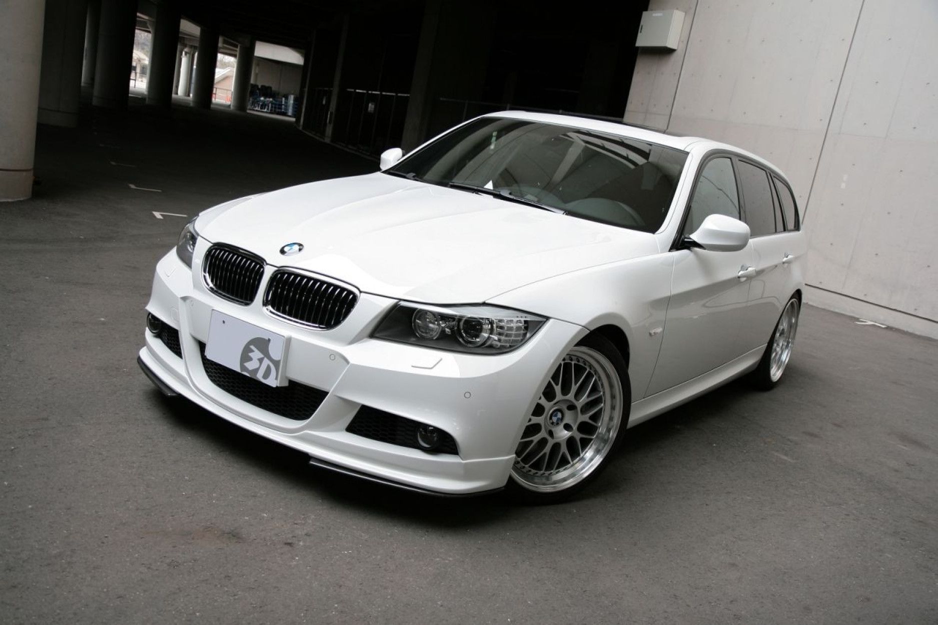 3Ddesign carbon front splitter for BMW 3 Series E90 E91 with M-Tech - buy  online at CFD