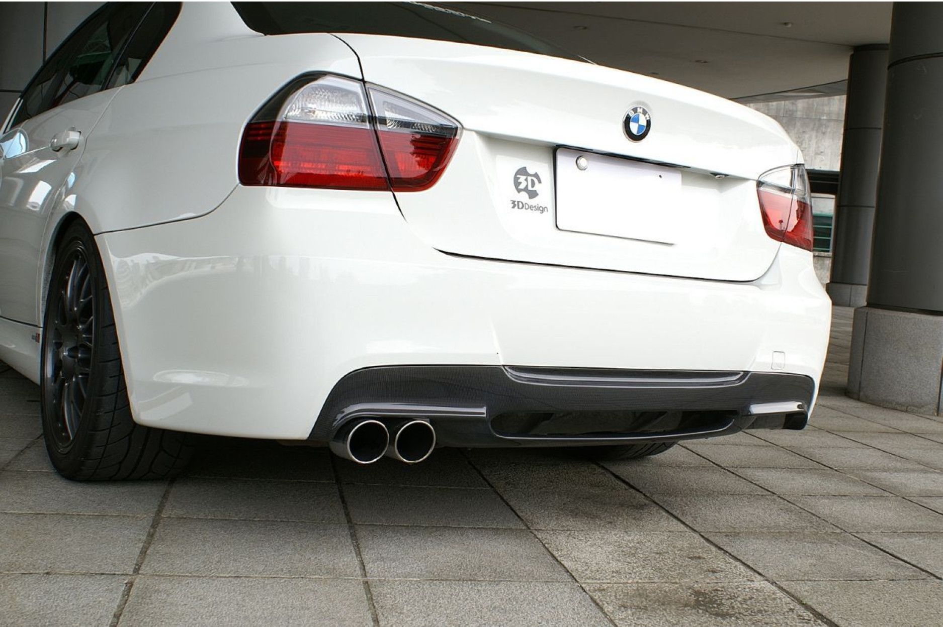 3Ddesign carbon diffuser fitting for BMW 3 Series E90 E91 with M-Tech