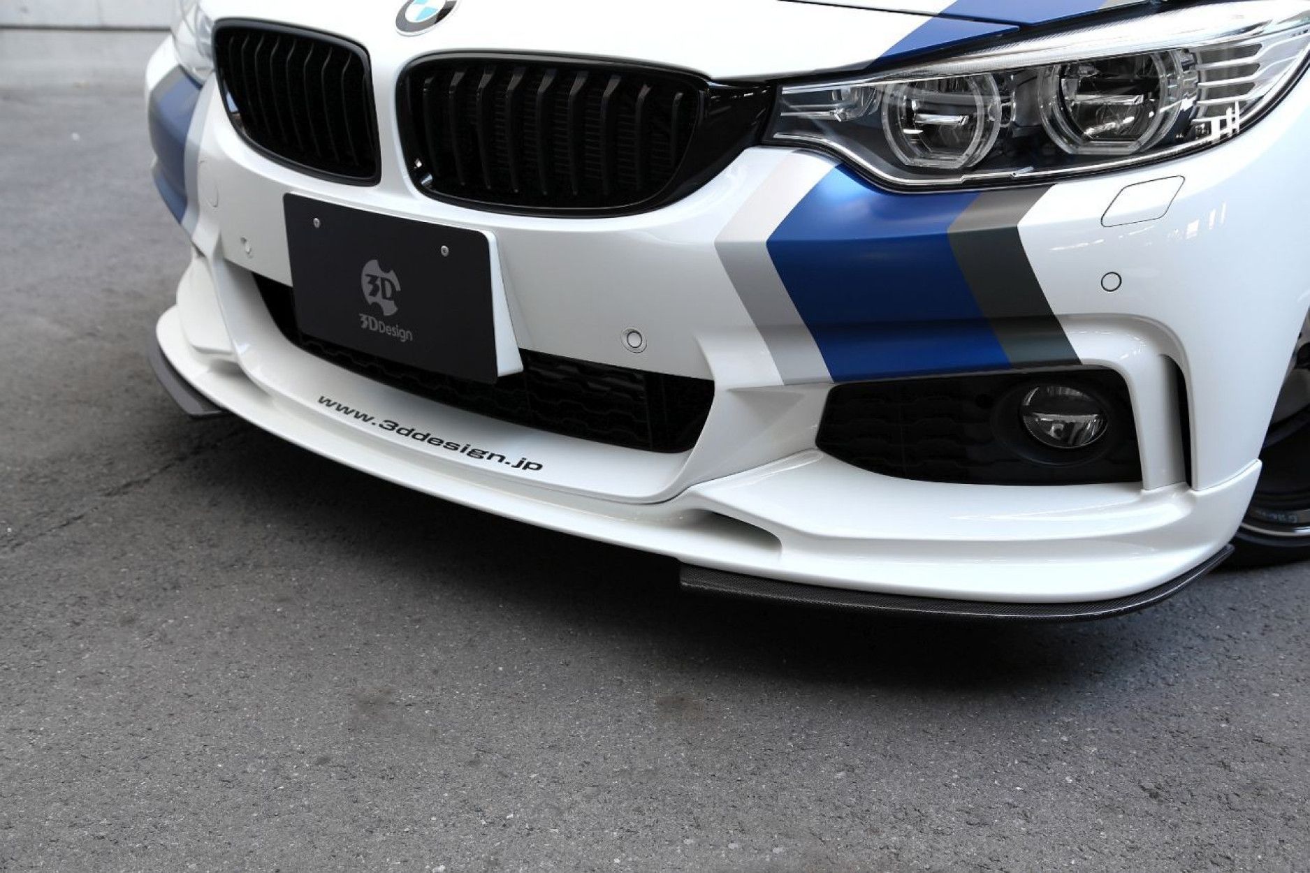 3Ddesign carbon front splitter fitting for BMW 4 Series F32 F36 with M-Tech (2) 