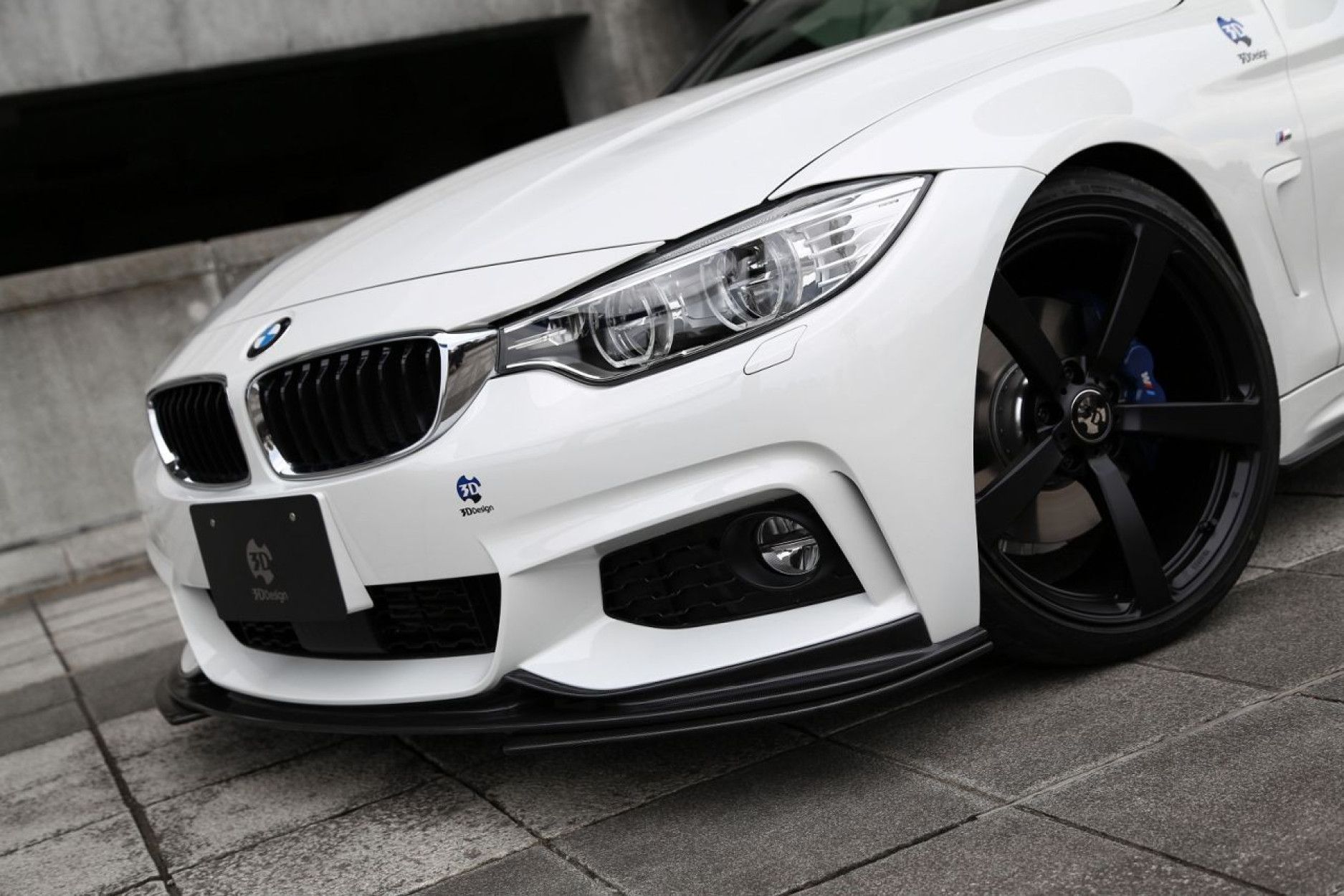 3Ddesign carbon front splitter fitting for BMW 4 Series F32 F36 with M-Tech (3) 