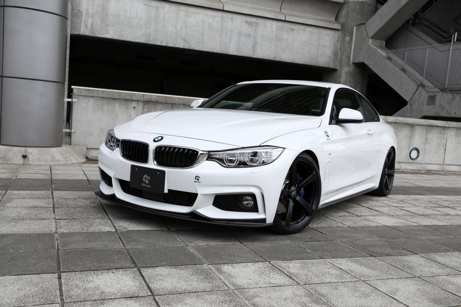 3Ddesign carbon front lip fitting for BMW 4 Series F32 F36 with M-Tech (2) 