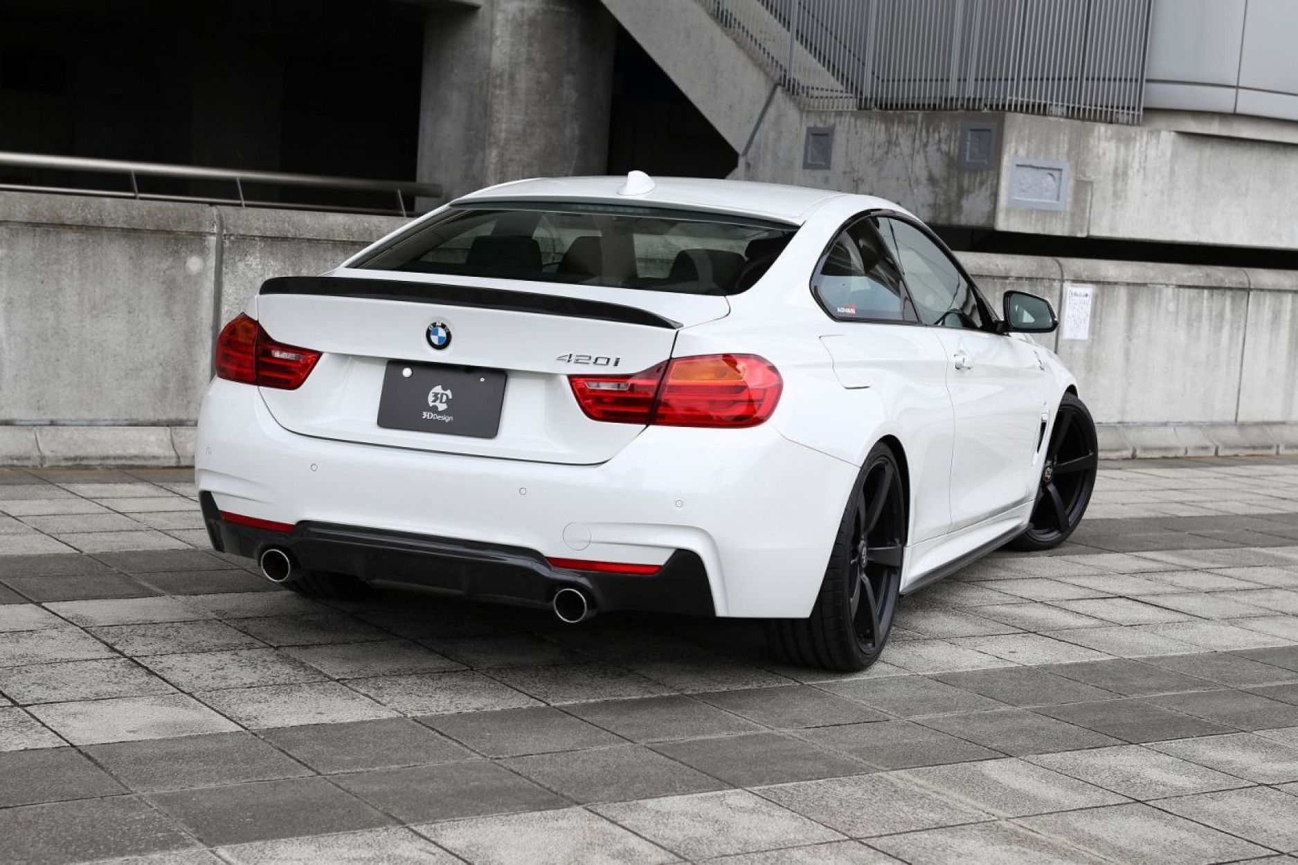 3Ddesign carbon diffuser fitting for BMW 4 Series F32 with M-Tech (435i) (2) 