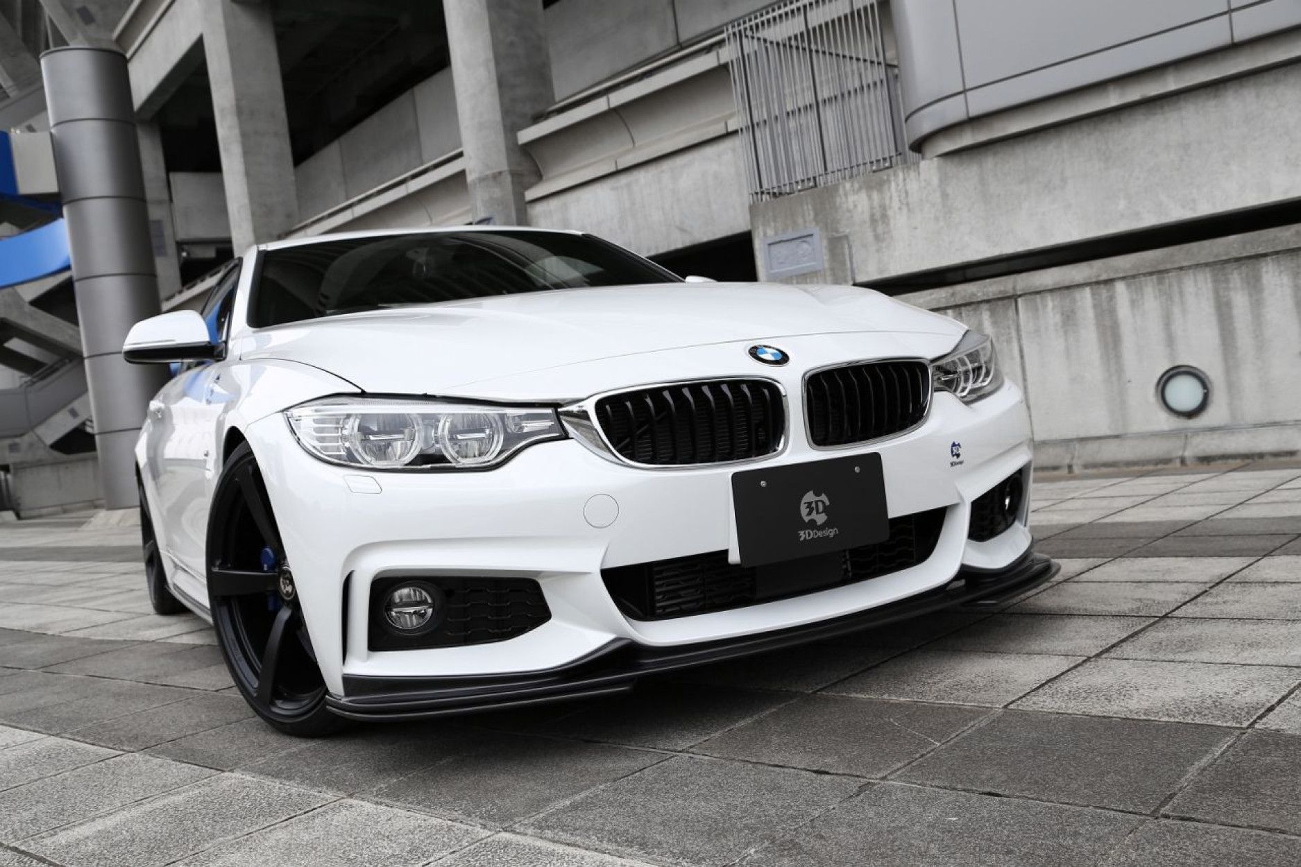 3Ddesign carbon front splitter fitting for BMW 4 Series F32 F36 with M-Tech (5) 