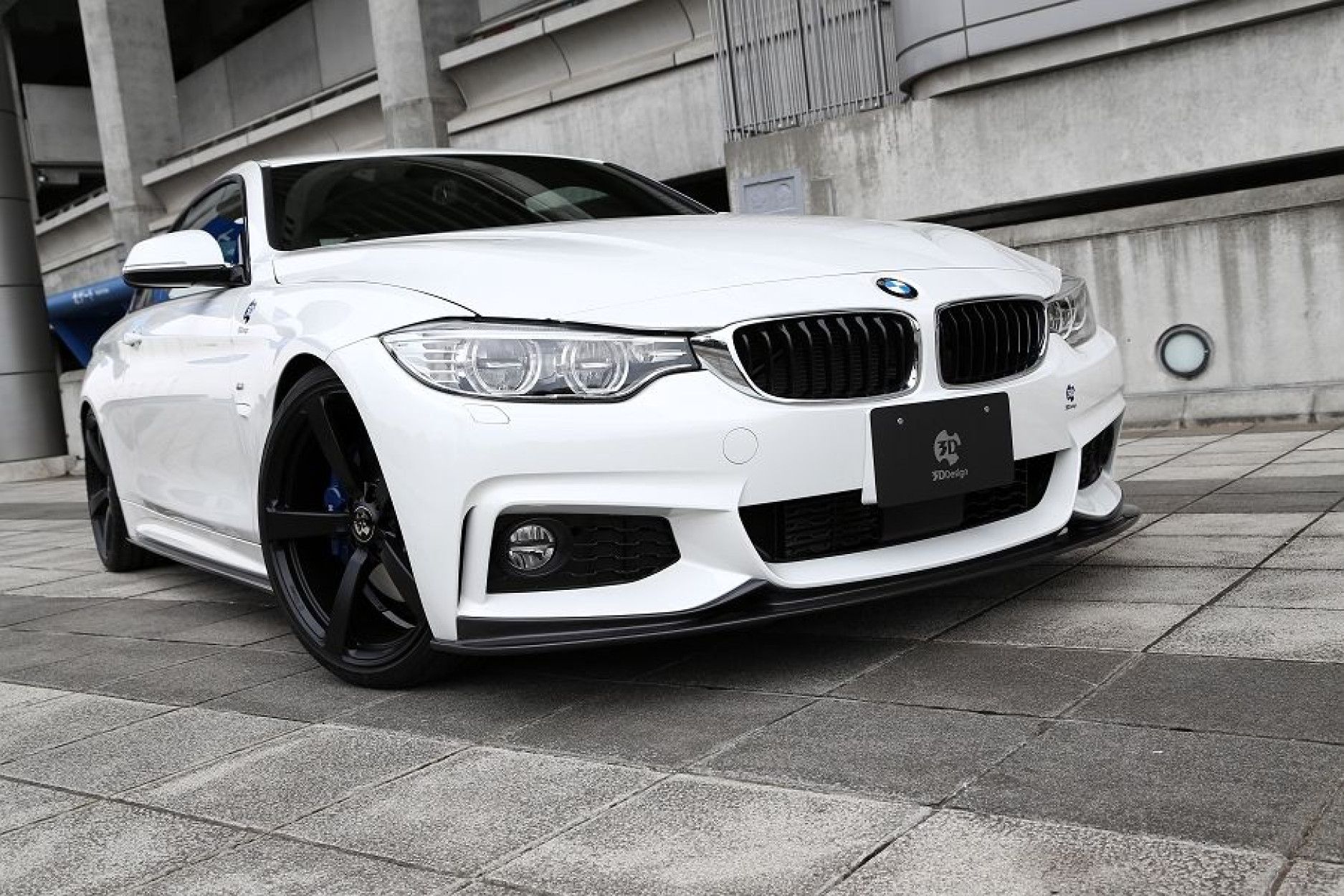 3Ddesign carbon front lip fitting for BMW 4 Series F32 F36 with M-Tech (3) 