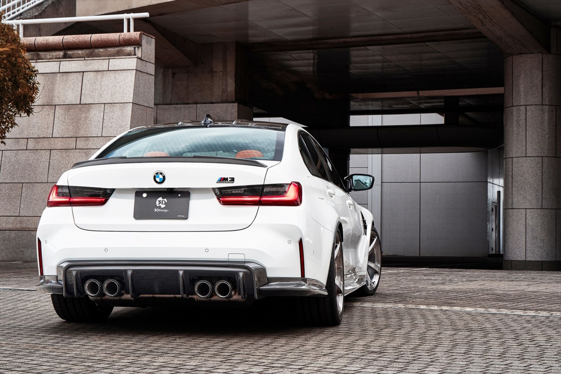 3DDesign carbon diffuser fitting for BMW 3 series G80 M3 complete set (4) 