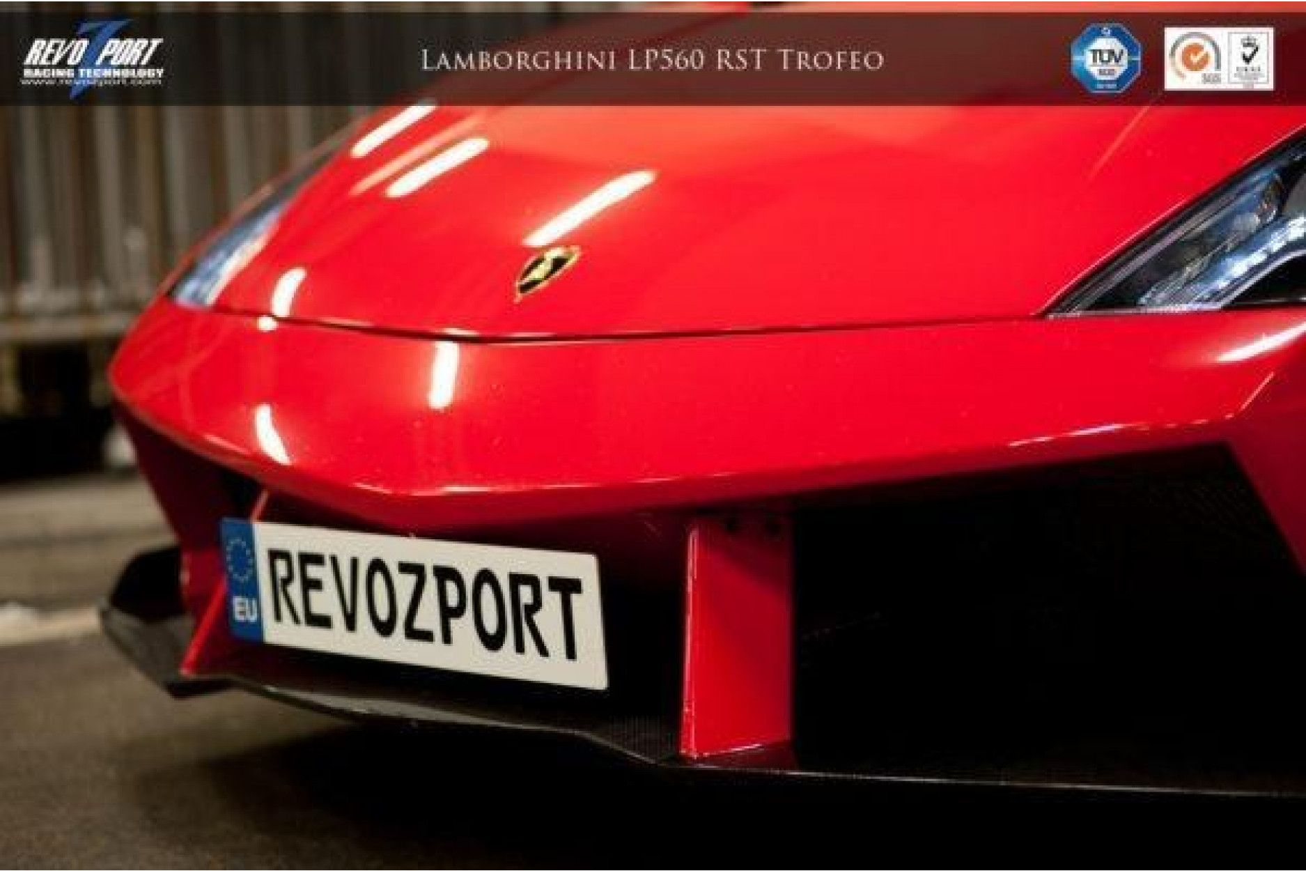 RevoZport Carbon front bumper for Lamborghini Huracan "RST" Super-Trofeo-Style lower bumper incl. Canards (6) 