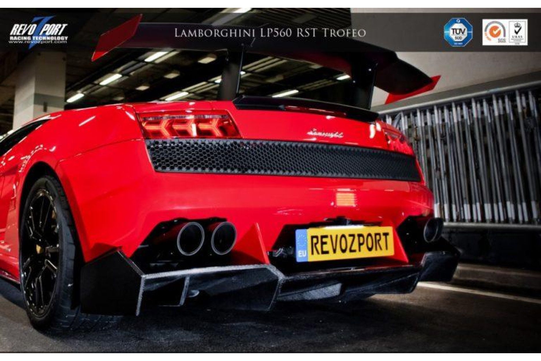 RevoZport Carbon rear bumper for Lamborghini Huracan LP560-"RST" Super-Trofeo-Style