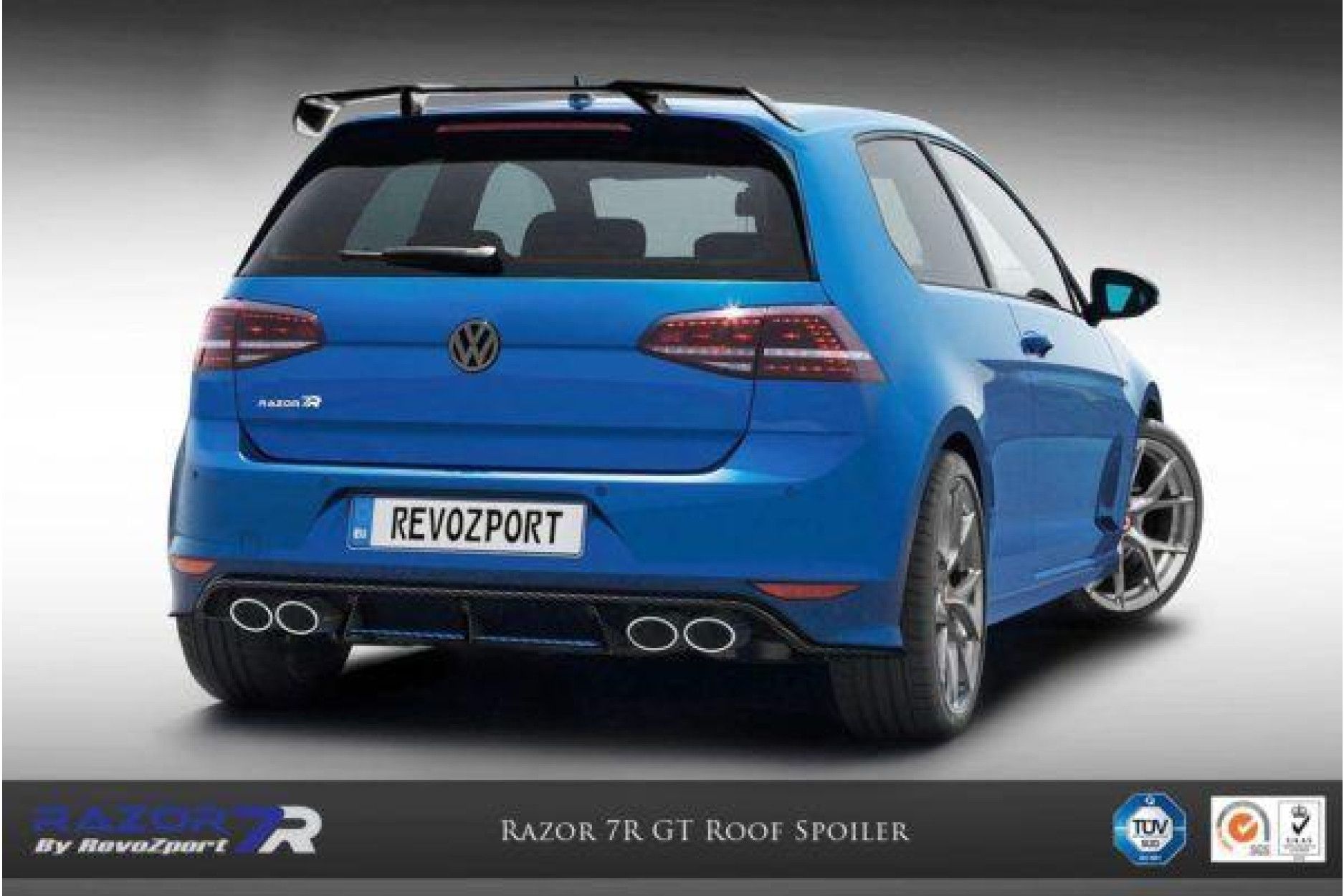 RevoZport Carbon rear wing for Volkswagen Golf MK7|Golf 7 R|GTI|GTD pre-facelift "Razor 7R" (2) 