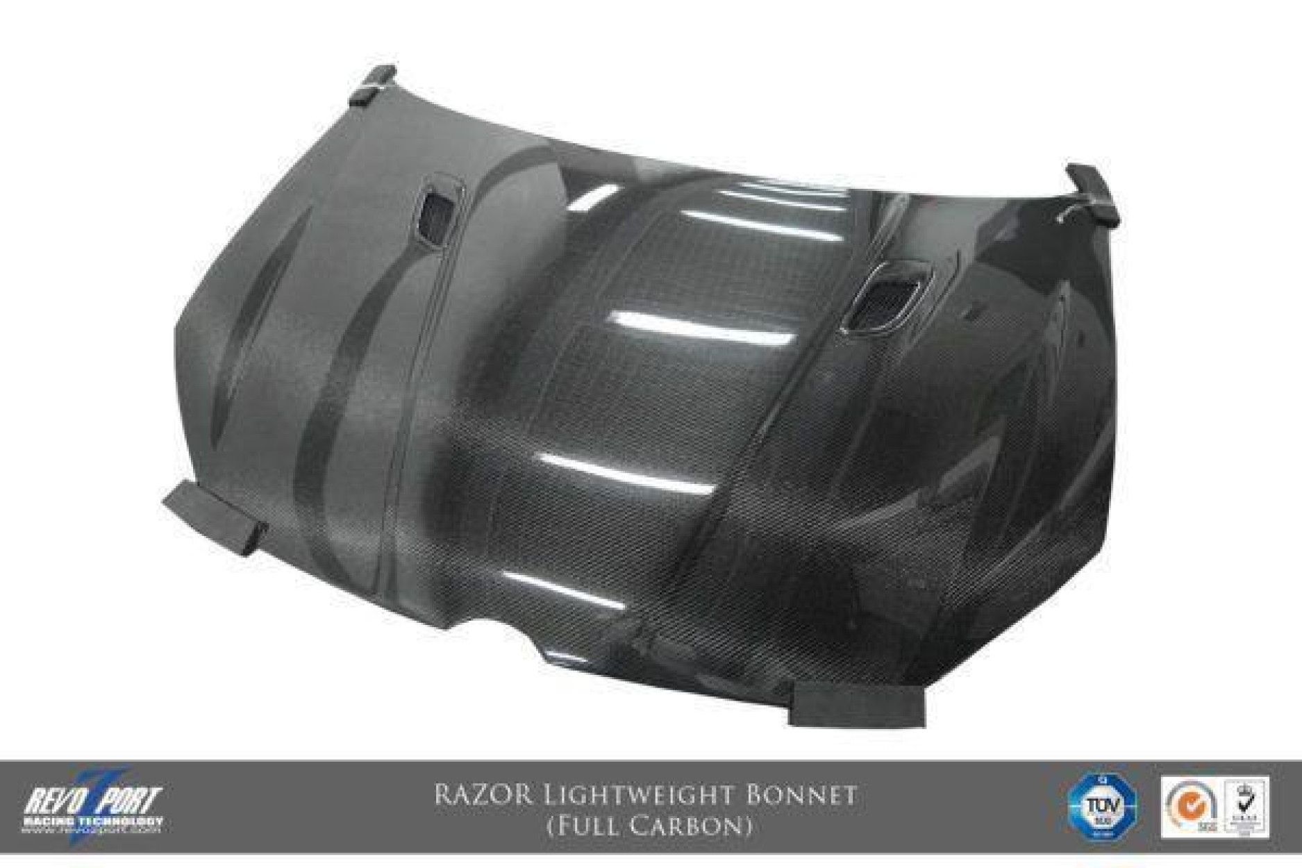 RevoZport Carbon hood for Volkswagen Golf MK6|Golf 6 R "Razor" with vents (2) 