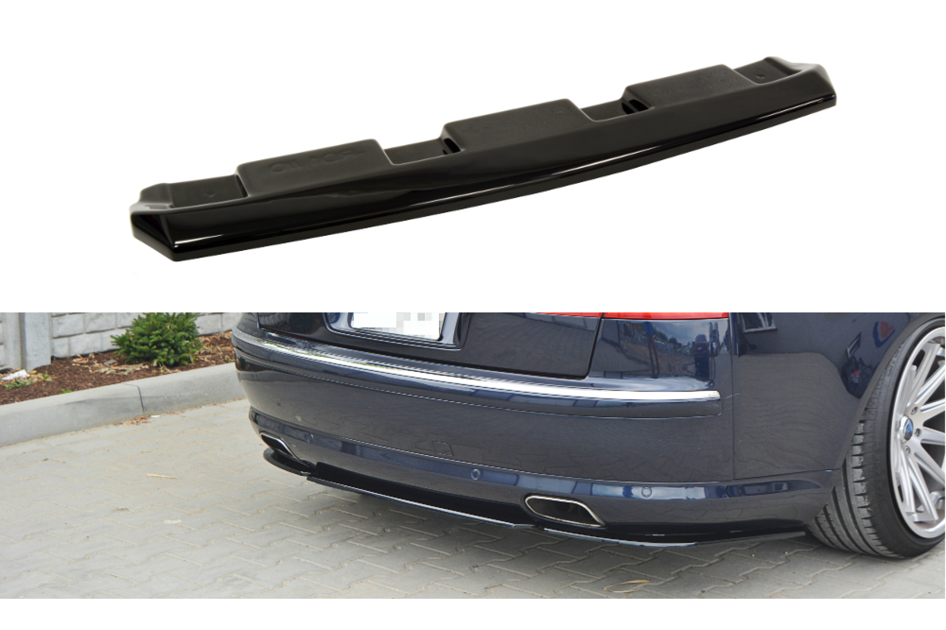 Maxton Design ABS Diffusor für Audi A8 D3 S8 schwarz hochglanz