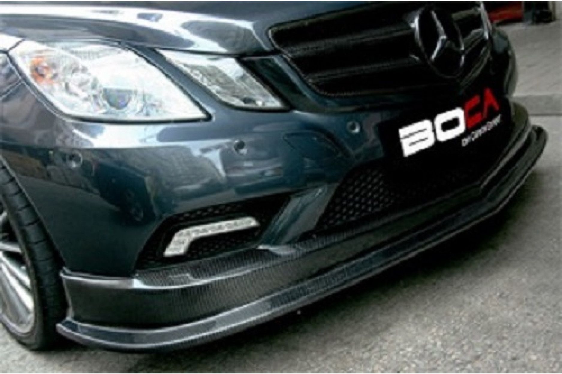 Boca carbon front lip (type 2) Mercedes Benz C207 for (2) 