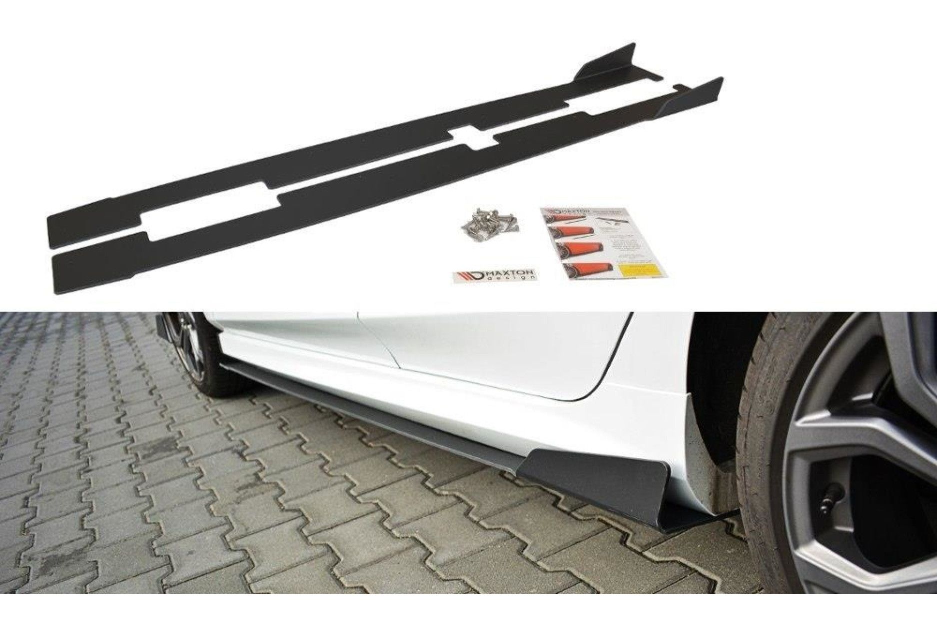 Maxtondesign Seitenschweller V.1 für Ford Fiesta MK8 ST|ST-Line Racing schwarz