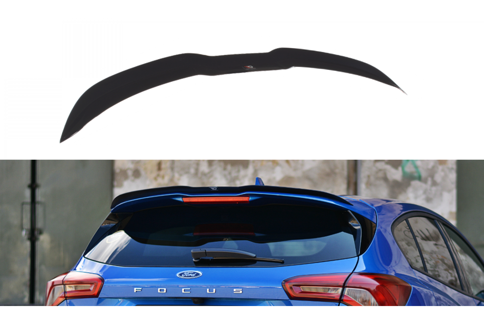 Maxton Design ABS Spoiler Aufsatz für Ford Focus MK4 ST|RS schwarz hochglanz