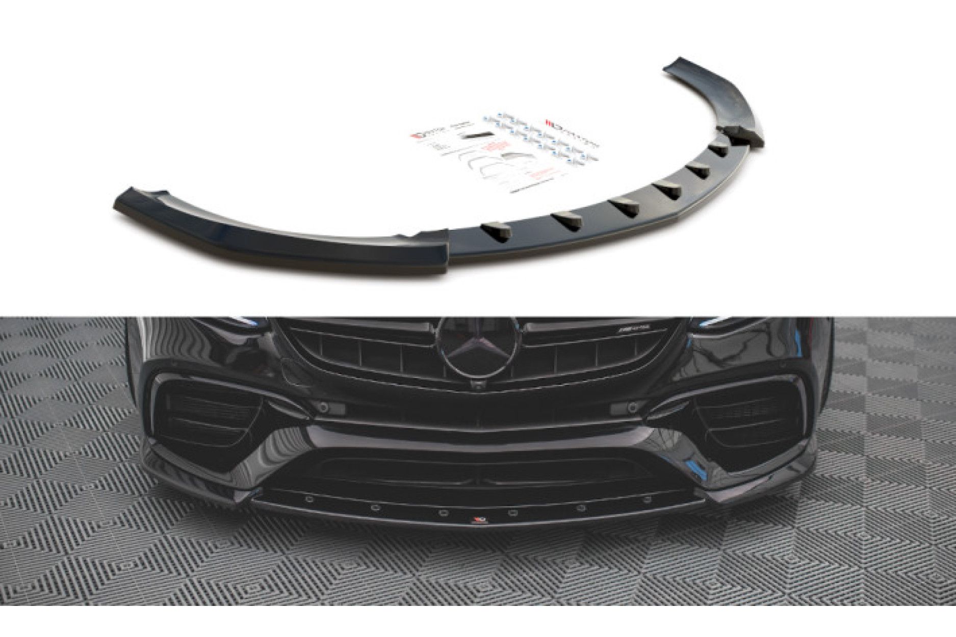 Maxtondesign Frontlippe V.3 für Mercedes W213/S213 E63 AMG schwarz hochglanz